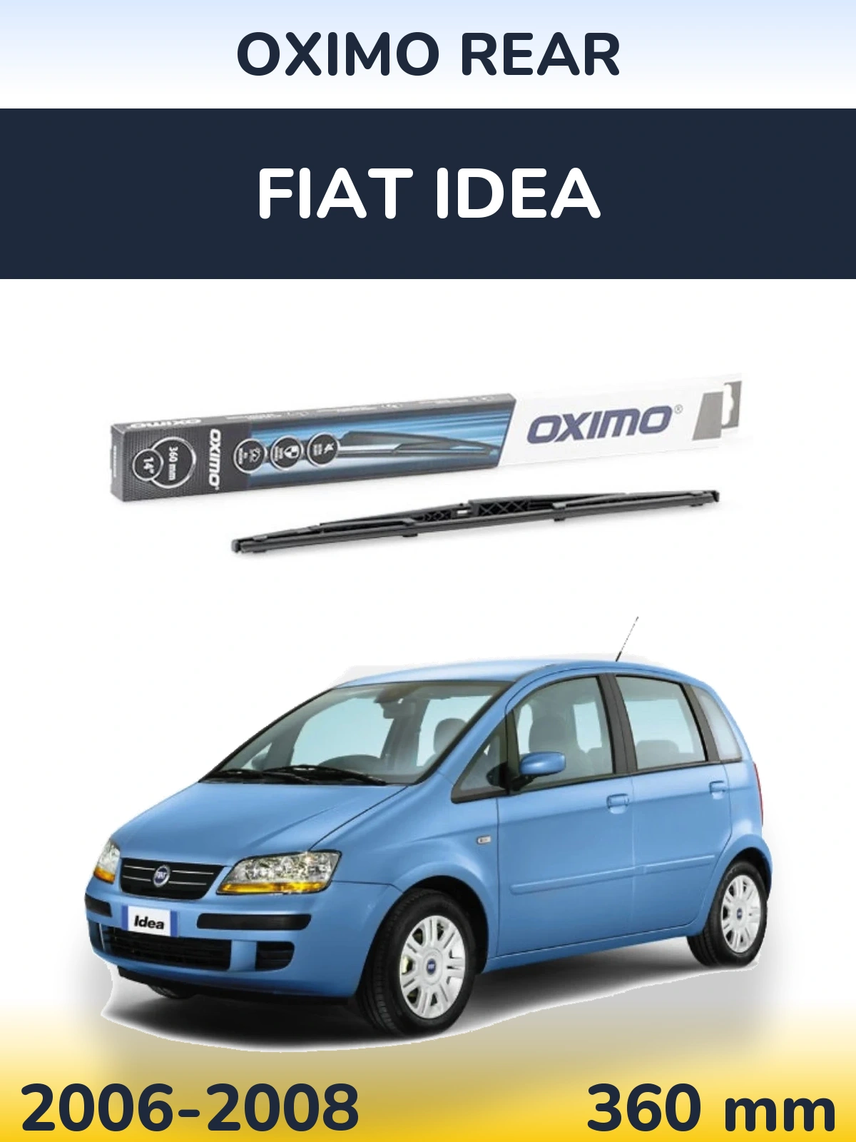 Задний дворник Oximo Rear 360 мм для Fiat Idea 2006-2008