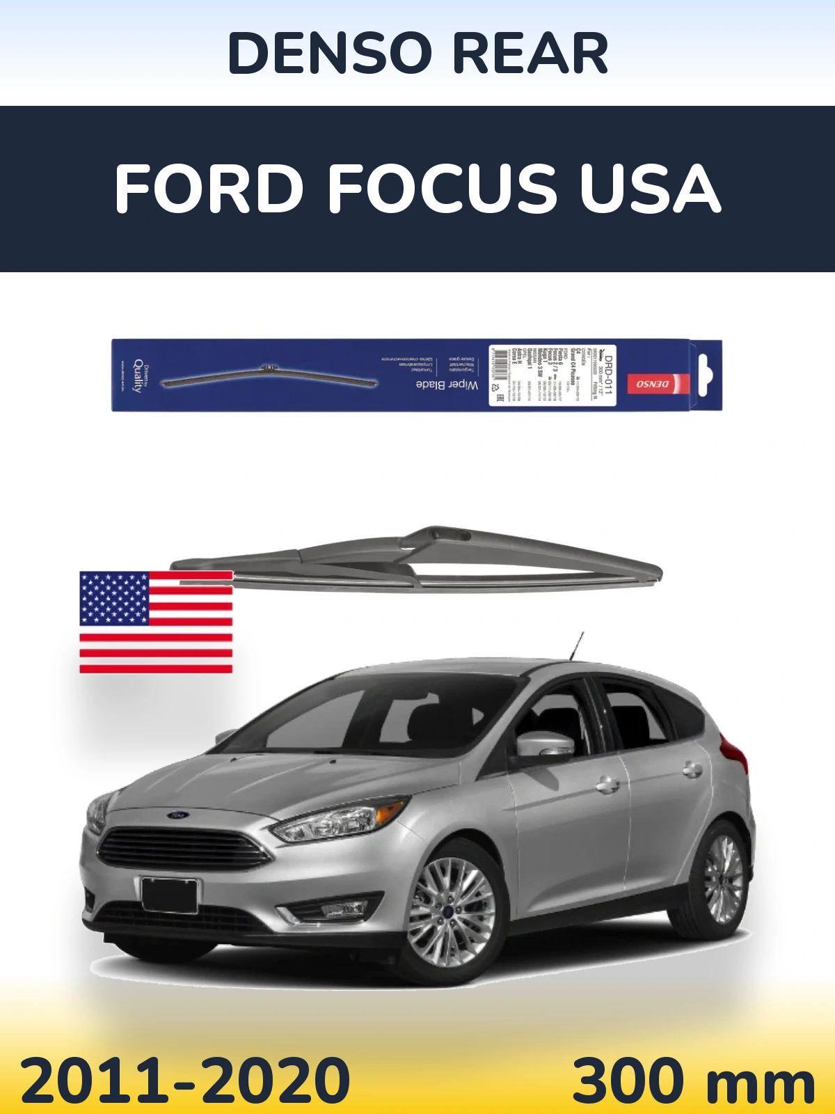 Tylna wycieraczka Denso Rear 300 mm do Ford Focus USA 2011-2020
