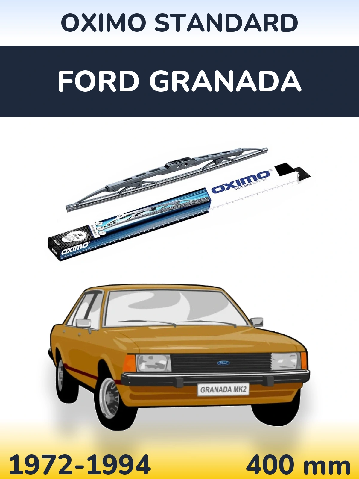 Tylna wycieraczka Oximo Standard 400 mm do Ford Granada 1972-1994
