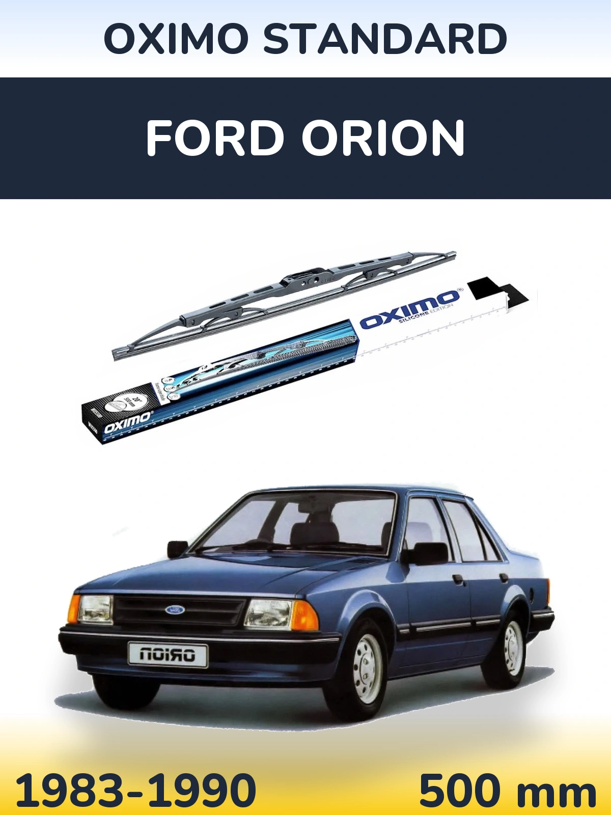 Rear wiper blade Oximo Standard 500 mm for Ford Orion 1983-1990