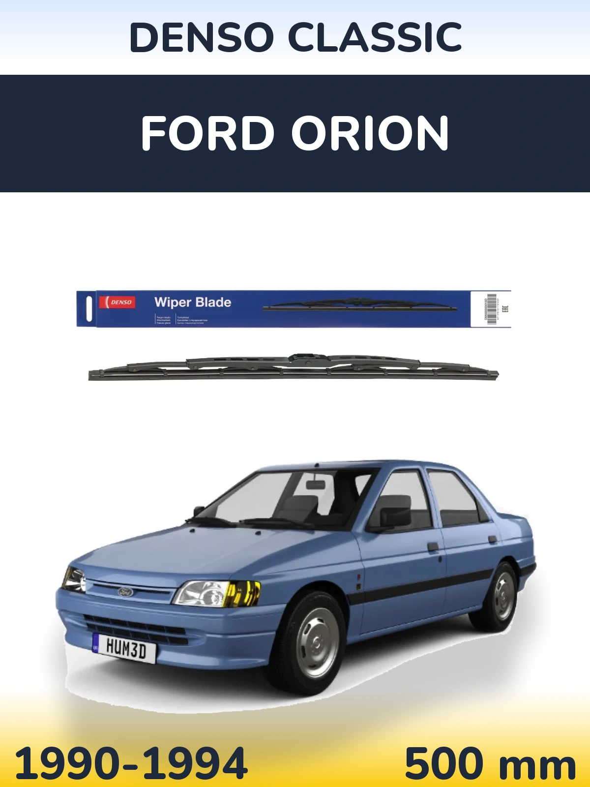 Задний дворник Denso Classic 500 мм для Ford Orion 1990-1994