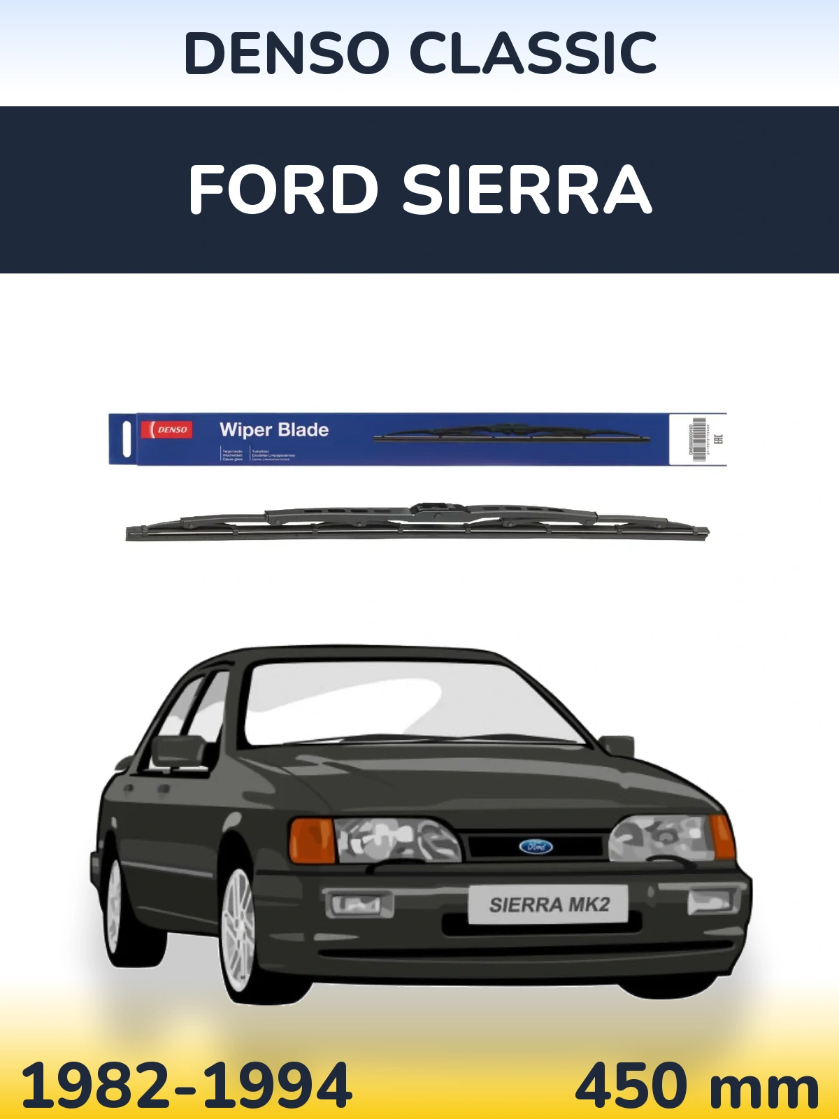 Задний дворник Denso Classic 450 мм для Ford Sierra 1982-1994