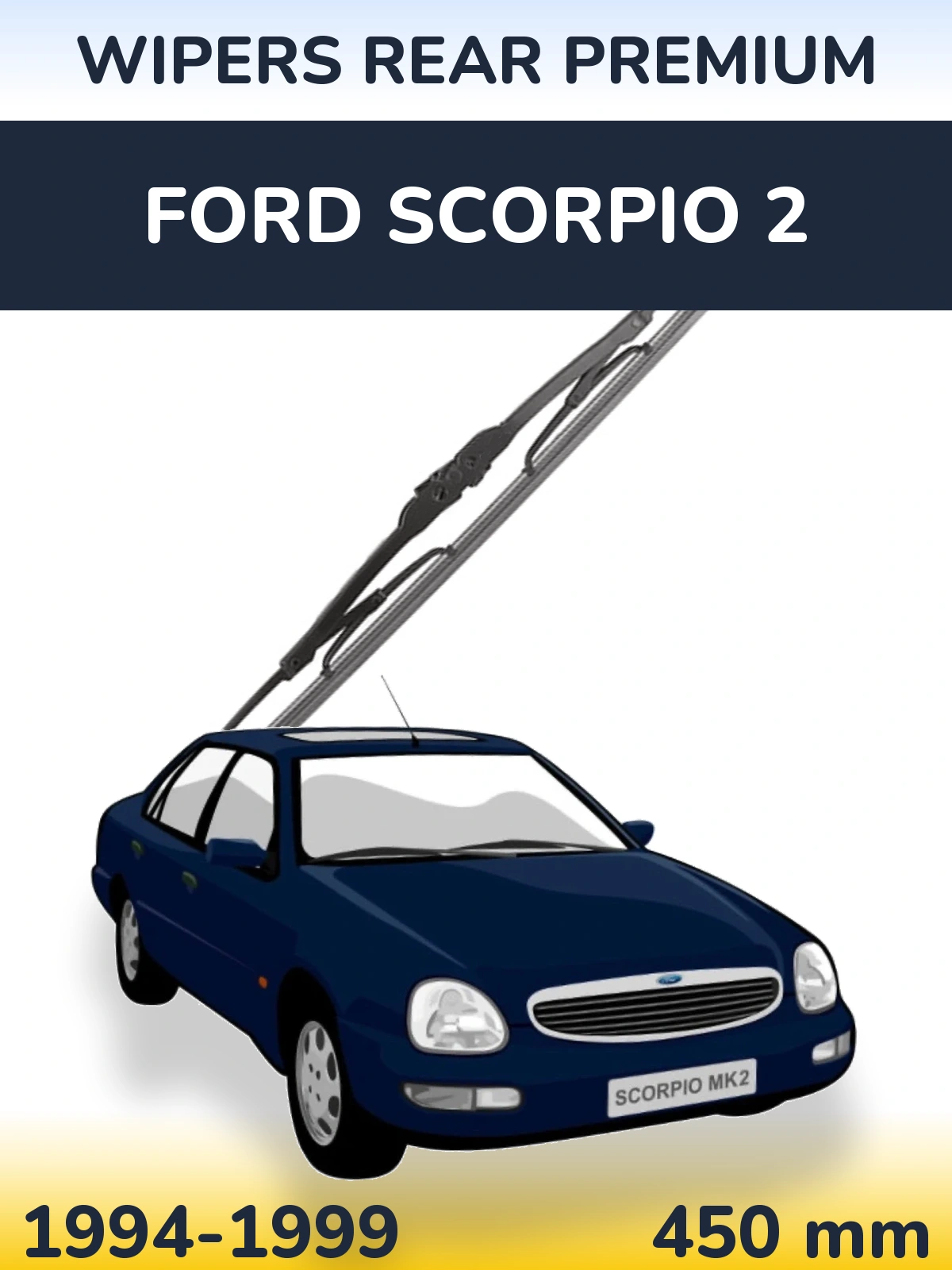 Задний дворник WIPERS REAR PREMIUM 450 мм для Ford Scorpio 2 1994-1999