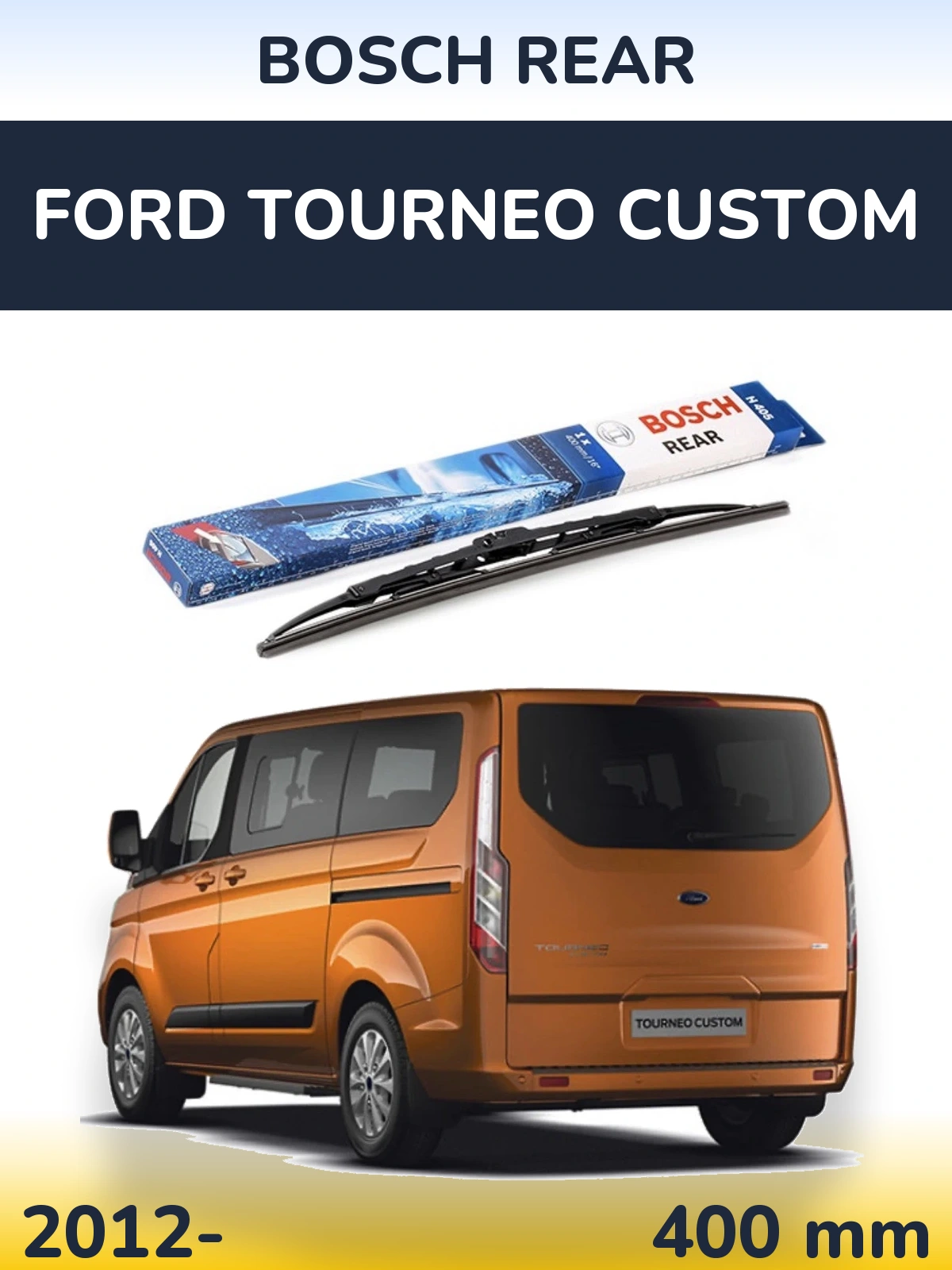 Задний дворник BOSCH Rear 380 мм для Ford Tourneo Custom 2012-2026