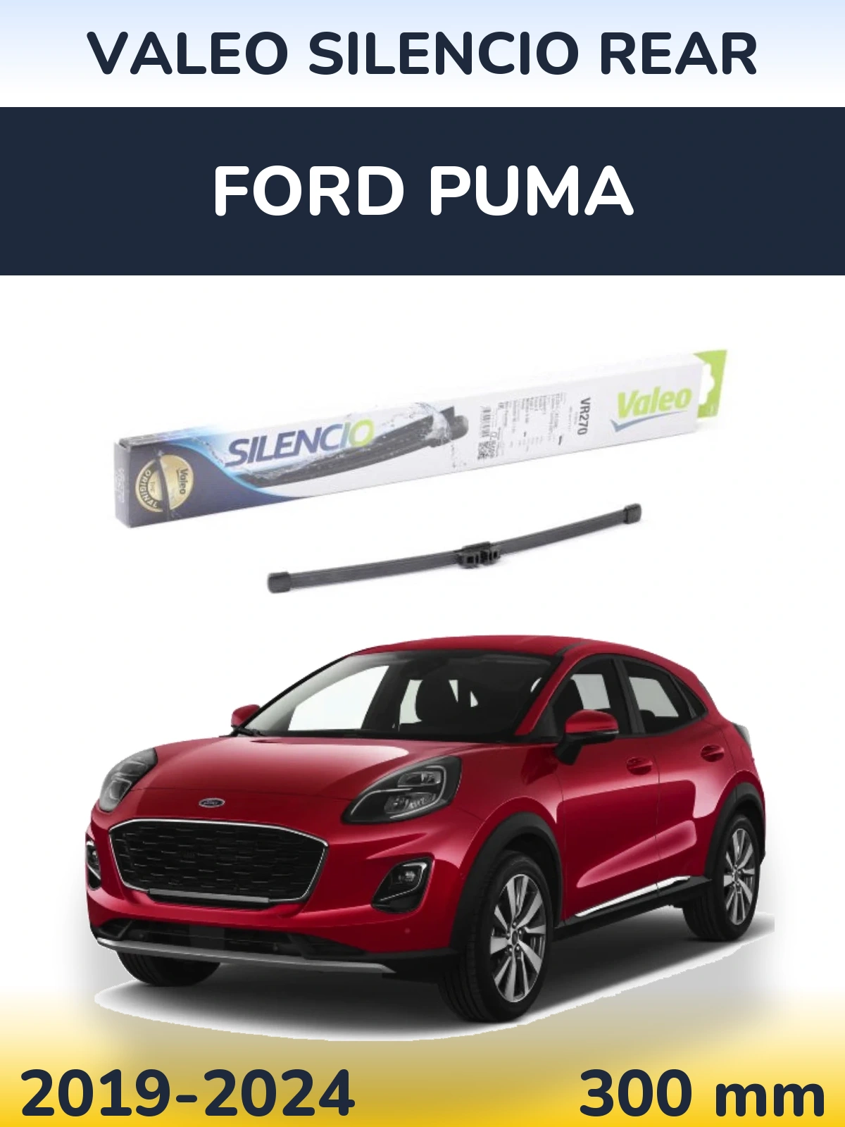 Задний дворник Valeo Silencio Rear 280 мм для Ford Puma 2019-2024