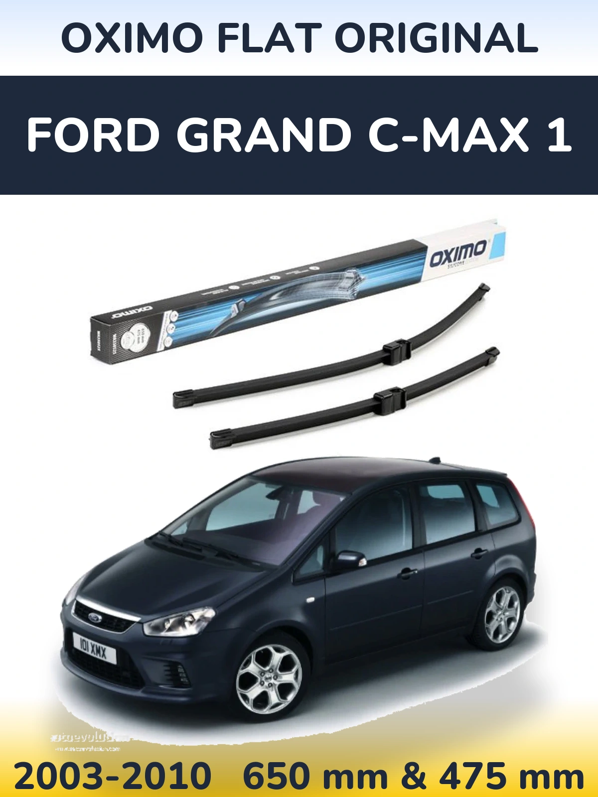 Komplet przednich wycieraczek Oximo Flat Original 650 & 475 mm do Ford Grand C-MAX 1 2003-2010