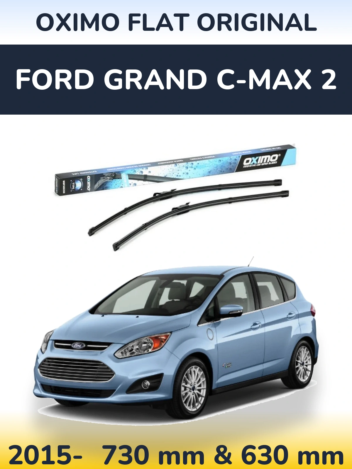 Komplet przednich wycieraczek Oximo Flat Original 700 & 650 mm do Ford Grand C-MAX 2 2015-2026