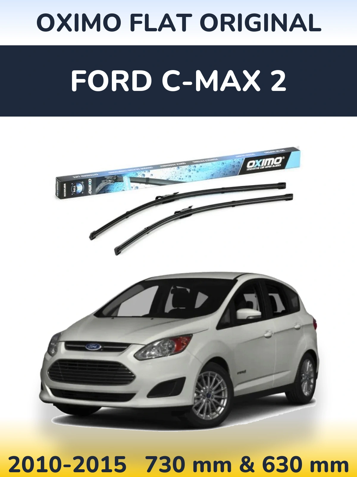 Комплект передних дворников Oximo Flat Original 700 & 650 мм для Ford C-MAX 2 2010-2015