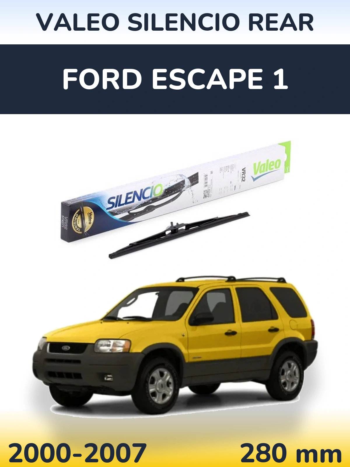 Задний дворник Valeo Silencio Rear 280 мм для Ford Escape 1 2000-2007
