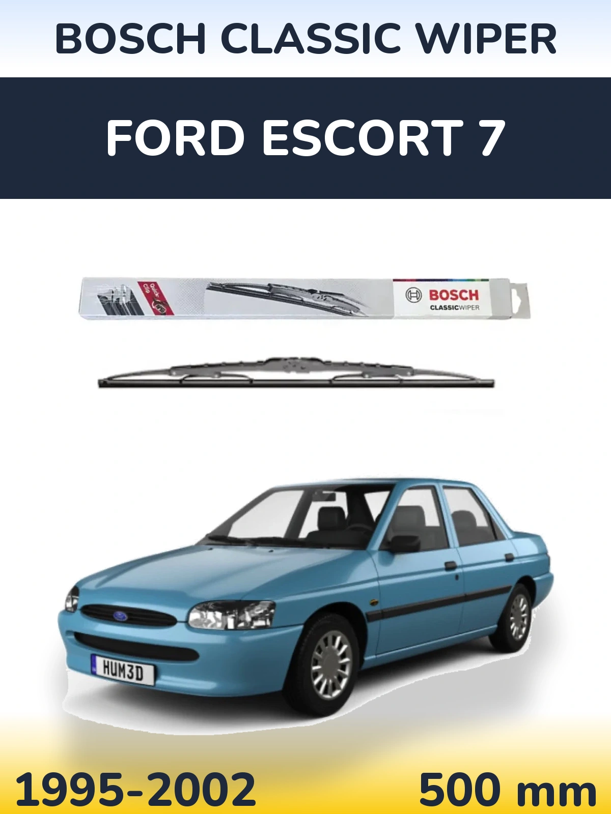Задний дворник BOSCH Classic Wiper 500 мм для Ford Escort 7 1995-2002