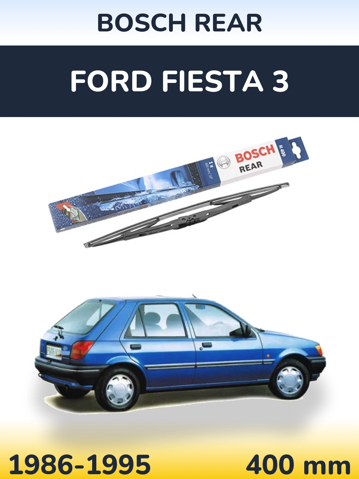 Rear wiper blade BOSCH Rear 400 mm for Ford Fiesta 3 1986-1995
