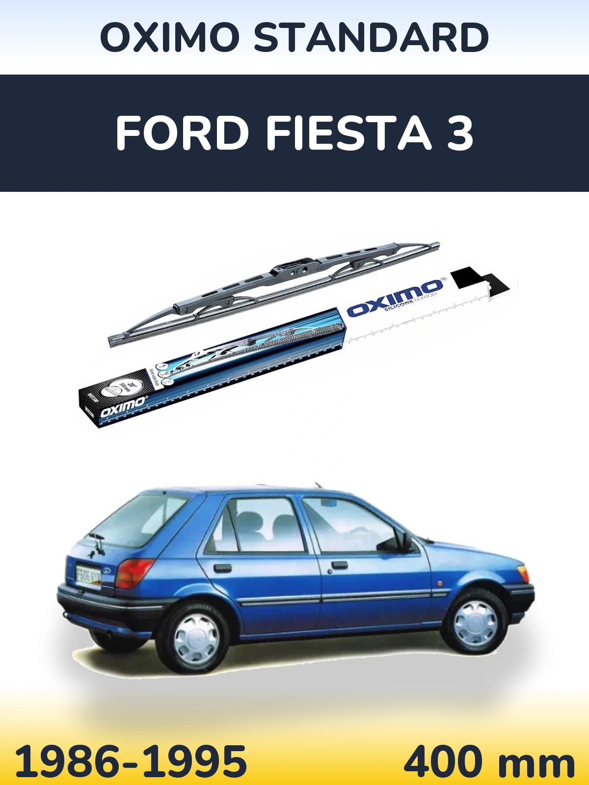 Tylna wycieraczka Oximo Standard 400 mm do Ford Fiesta 3 1986-1995
