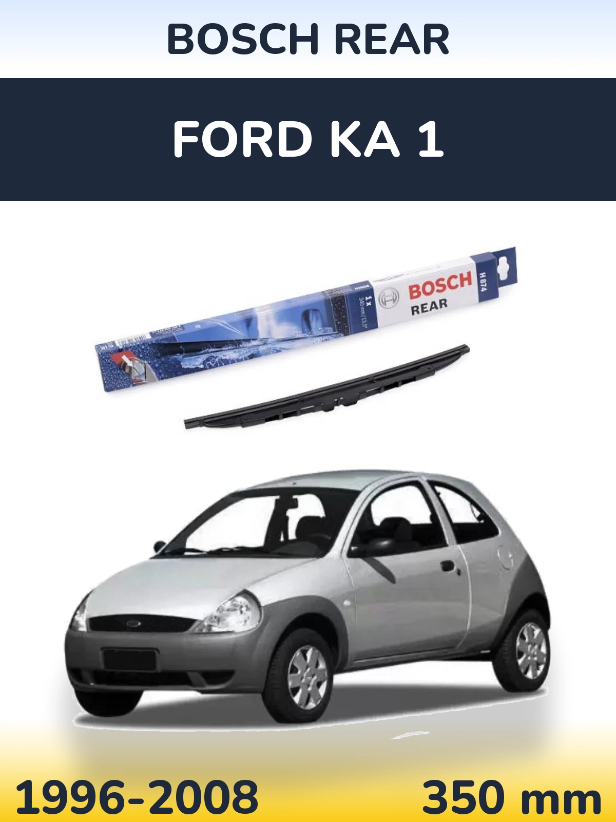 Rear wiper blade BOSCH Rear 340 mm for Ford Ka 1 1996-2008