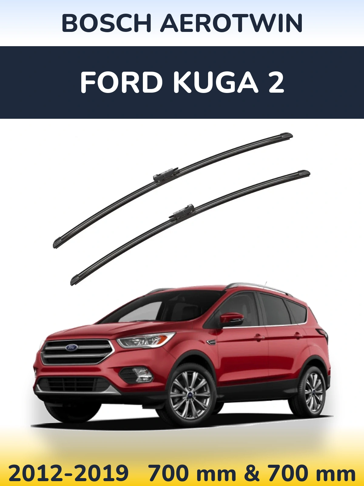 Комплект передних дворников BOSCH AeroTwin 700 & 700 мм для Ford Kuga 2 2012-2019