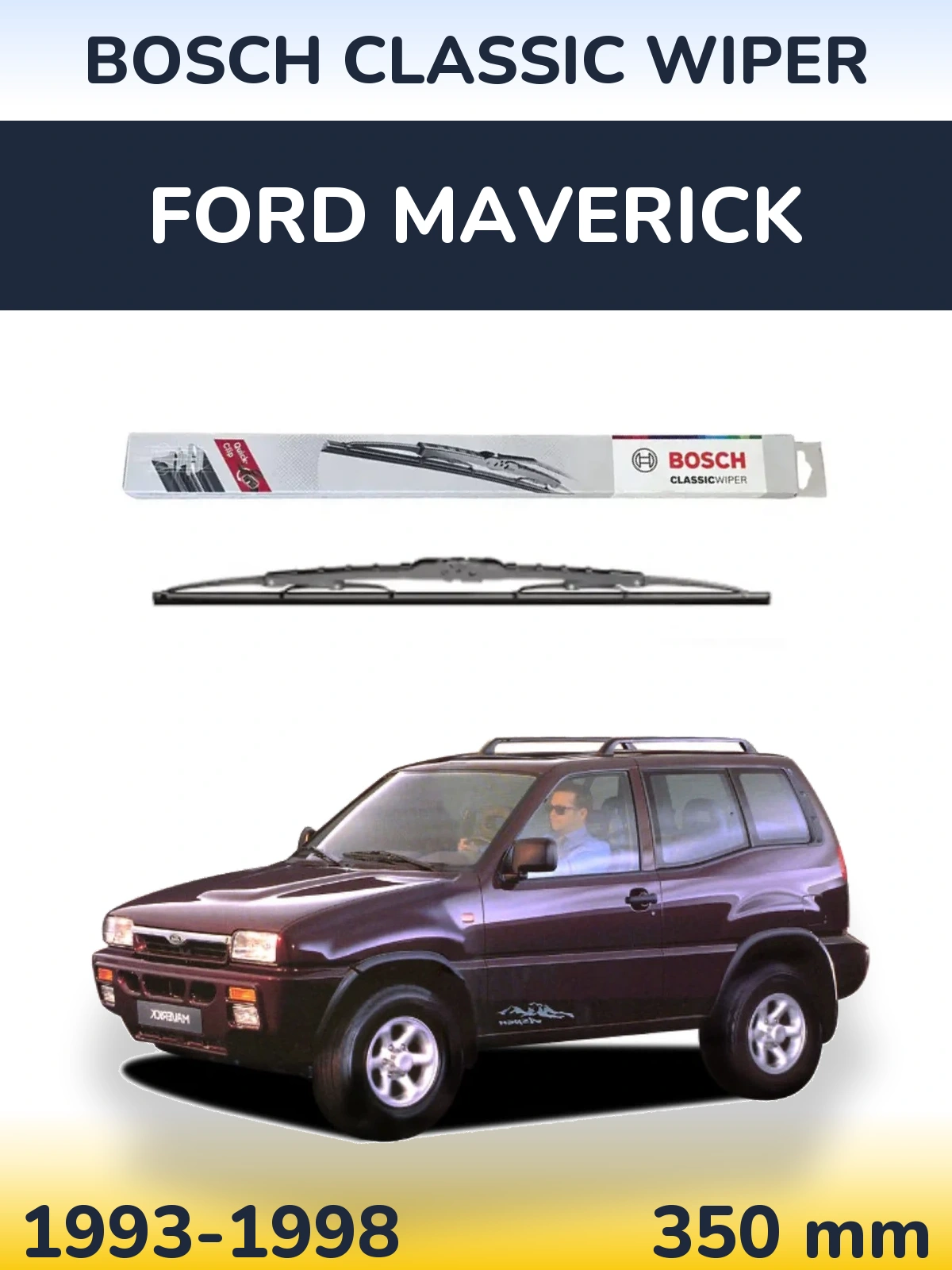 Tylna wycieraczka BOSCH Classic Wiper 340 mm do Ford Maverick 1993-1998