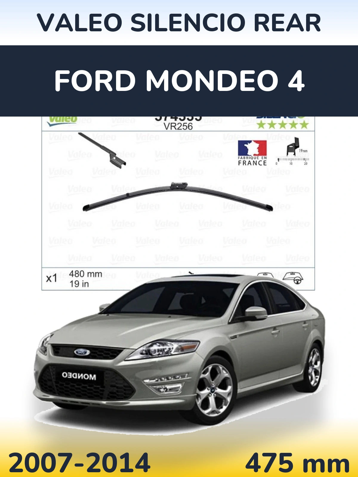 Tylna wycieraczka Valeo Silencio Rear 475 mm do Ford Mondeo 4 2007-2014