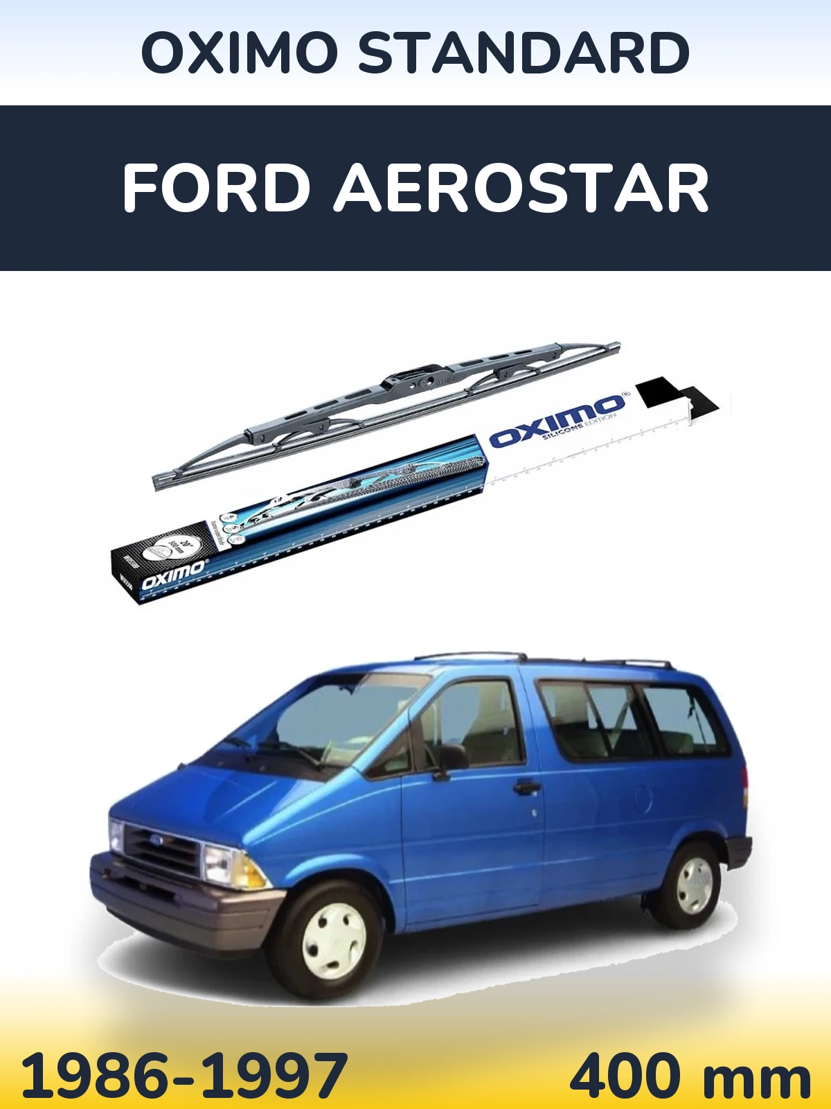 Rear wiper blade Oximo Standard 400 mm for Ford Aerostar 1986-1997