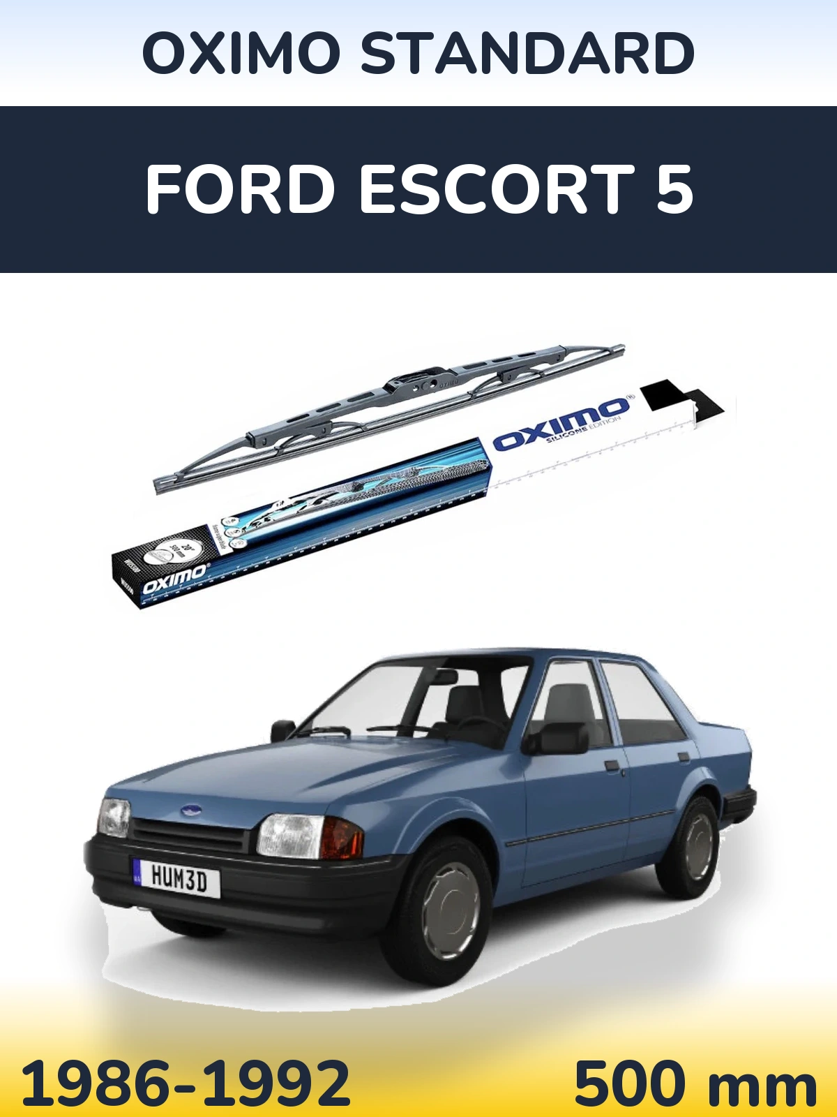 Задний дворник Oximo Standard 500 мм для Ford Escort 5 1986-1992