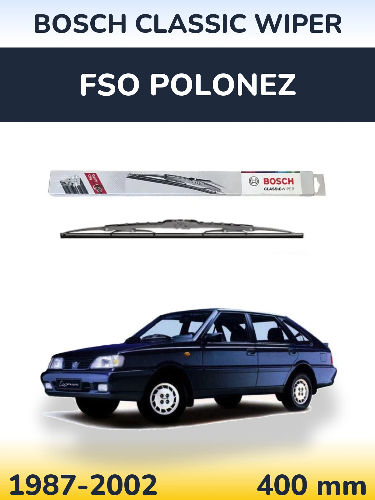 Tylna wycieraczka BOSCH Classic Wiper 400 mm do FSO Polonez 1987-2002