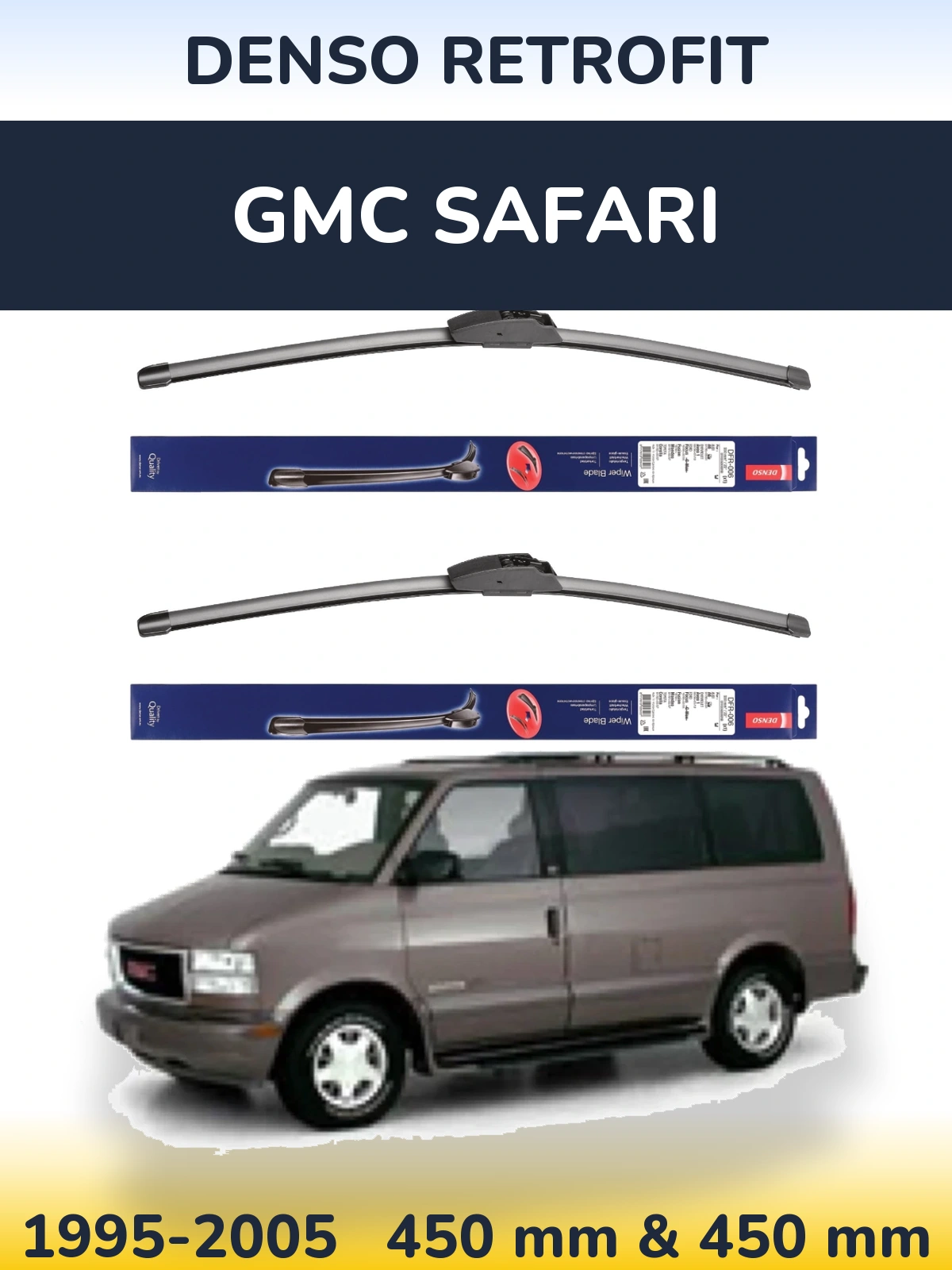 Комплект передних дворников Denso Retrofit 450 & 450 мм для GMC Safari 1995-2005