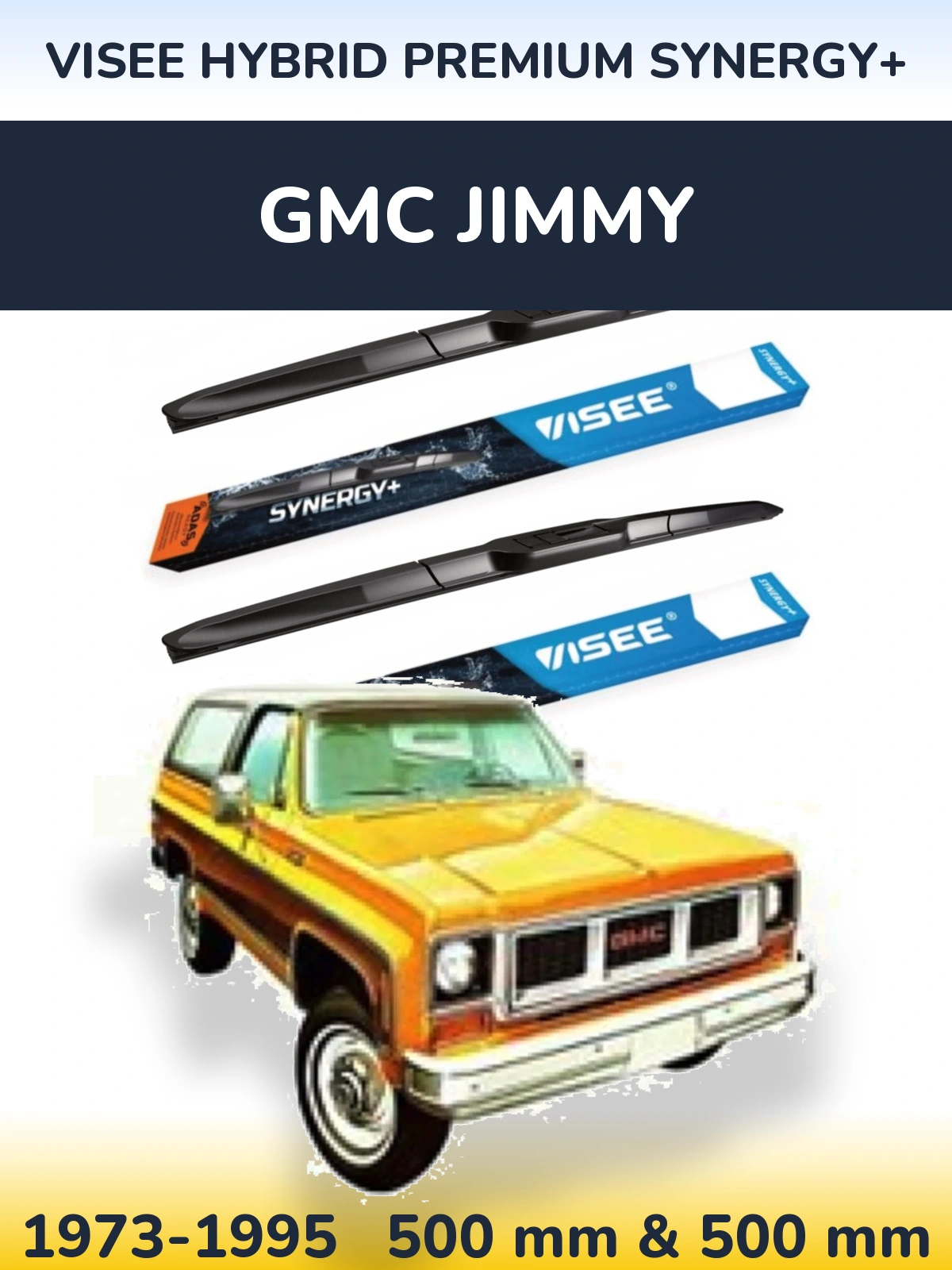Комплект передних дворников VISEE HYBRID PREMIUM SYNERGY+ 500 & 500 мм для GMC Jimmy 1973-1995