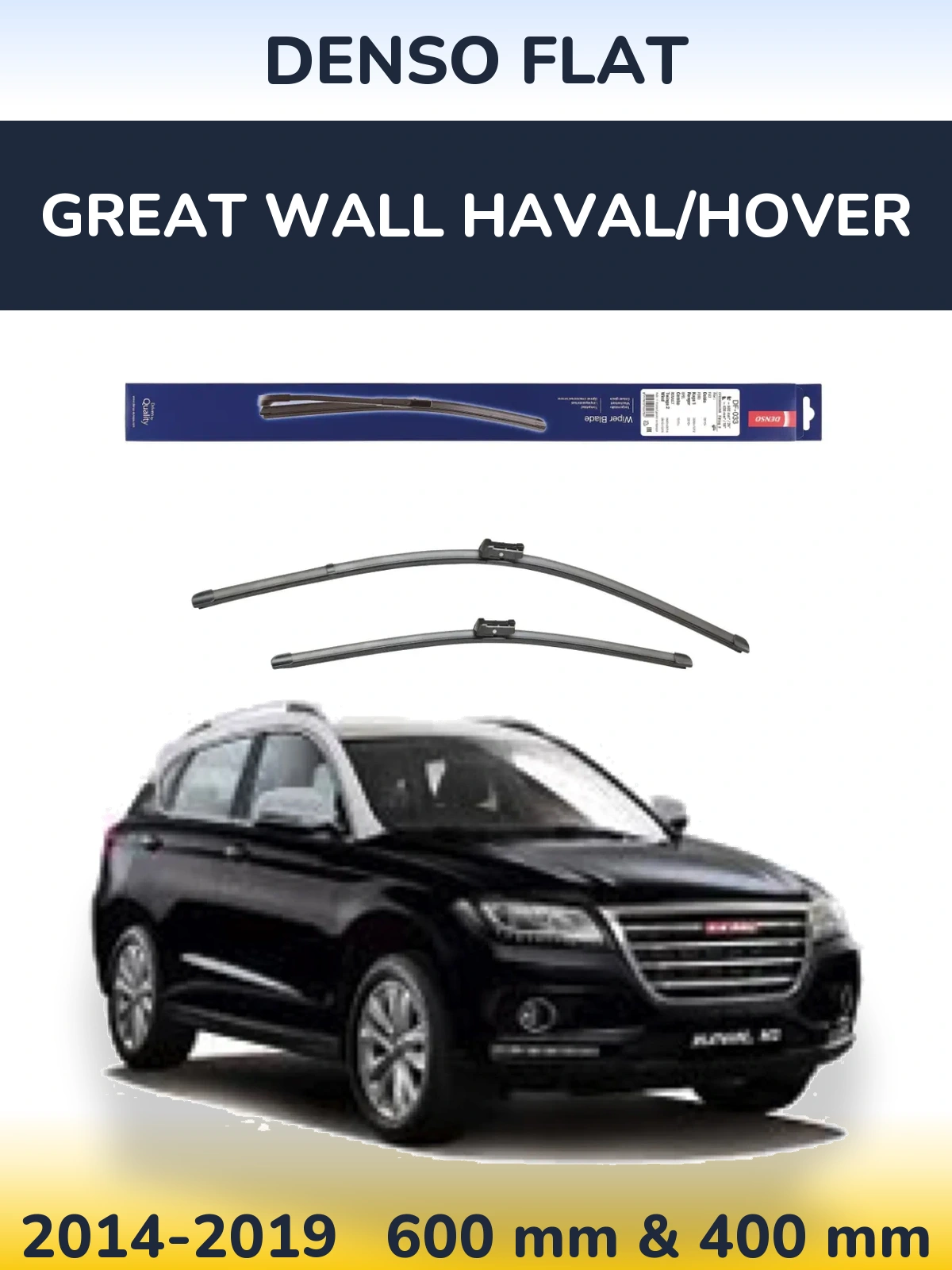 Komplet przednich wycieraczek Denso Flat 600 & 400 mm do Great Wall Haval/Hover 2014-2019