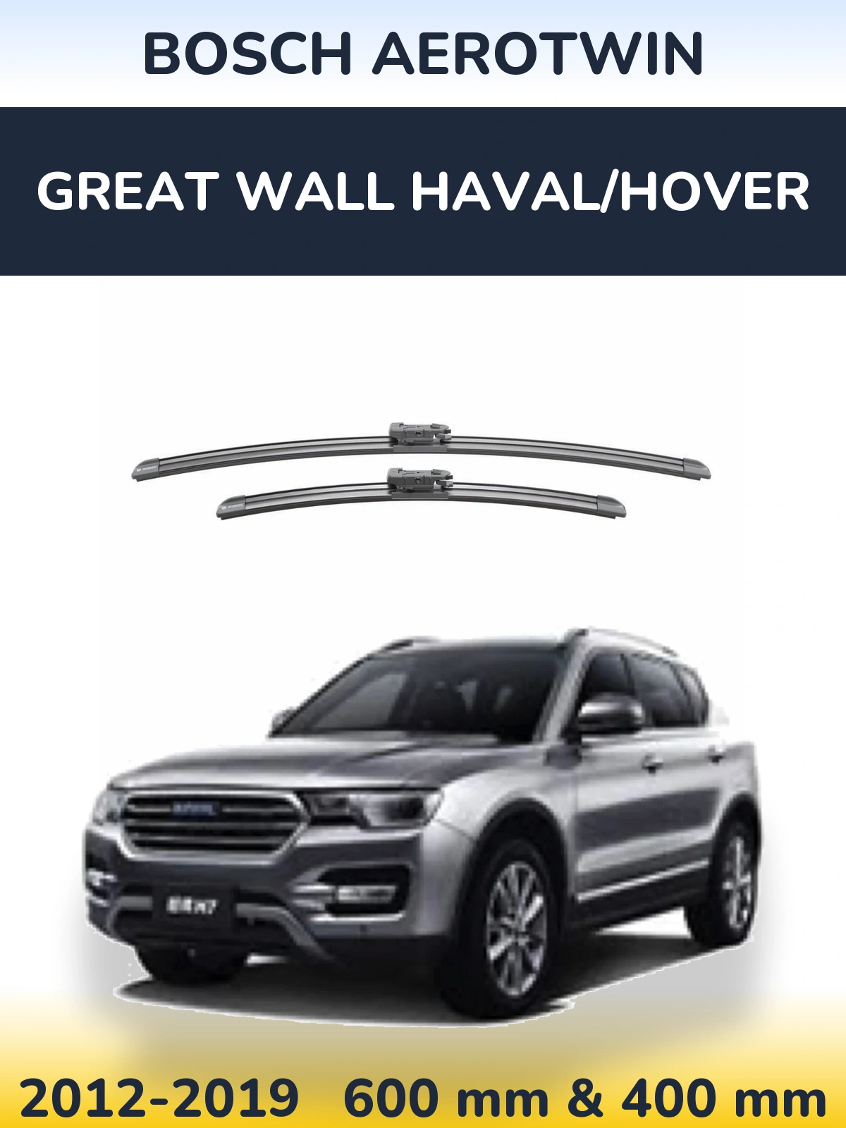 Komplet przednich wycieraczek BOSCH AeroTwin 600 & 400 mm do Great Wall Haval/Hover 2012-2019