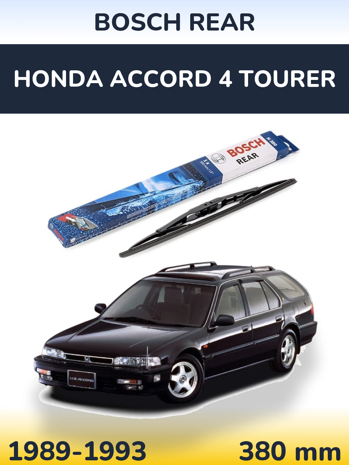 Tylna wycieraczka BOSCH Rear 380 mm do Honda Accord 4 Tourer 1989-1993