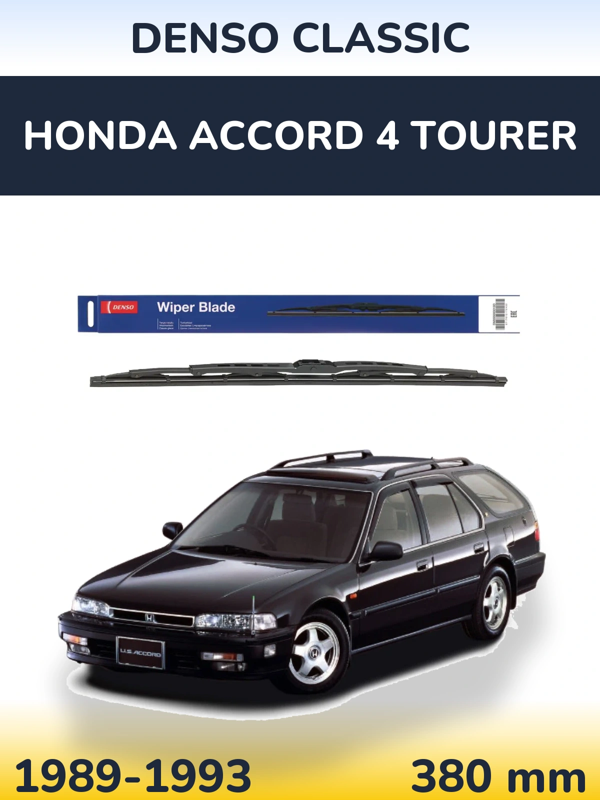 Tylna wycieraczka Denso Classic 380 mm do Honda Accord 4 Tourer 1989-1993