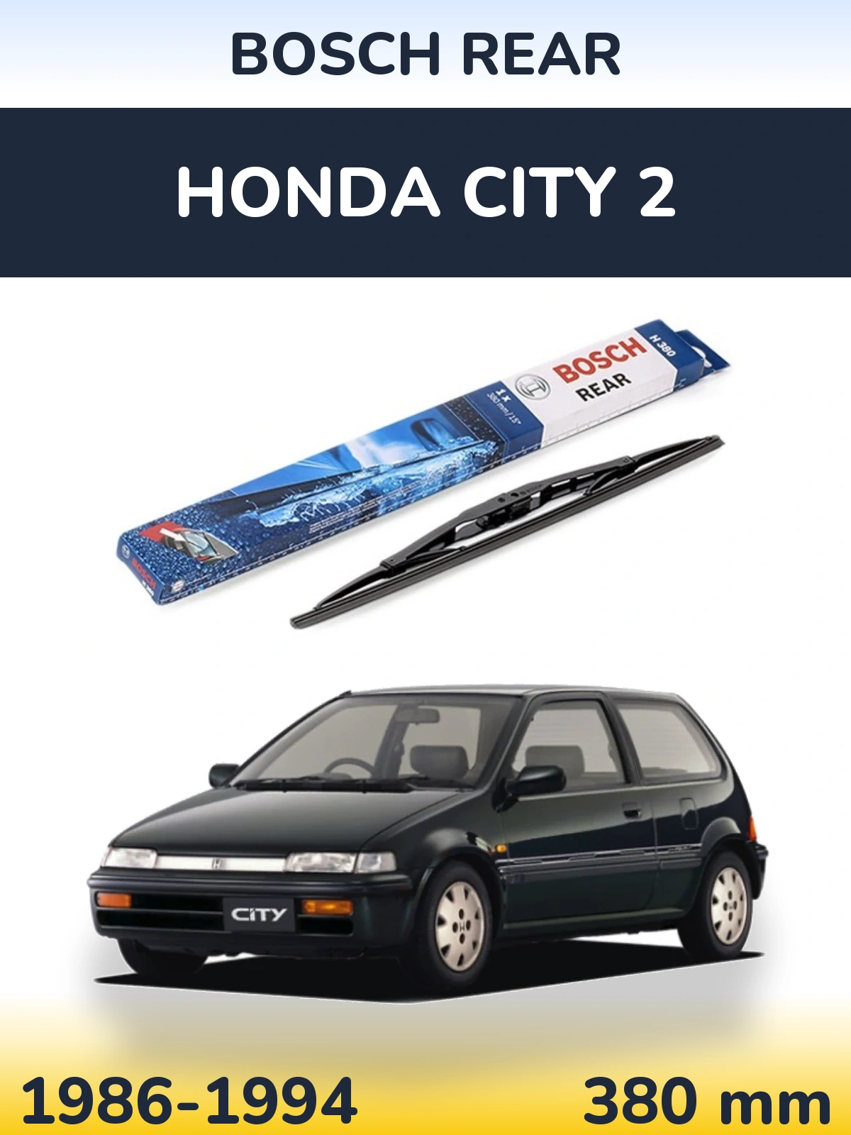 Tylna wycieraczka BOSCH Rear 380 mm do Honda City 2 1986-1994