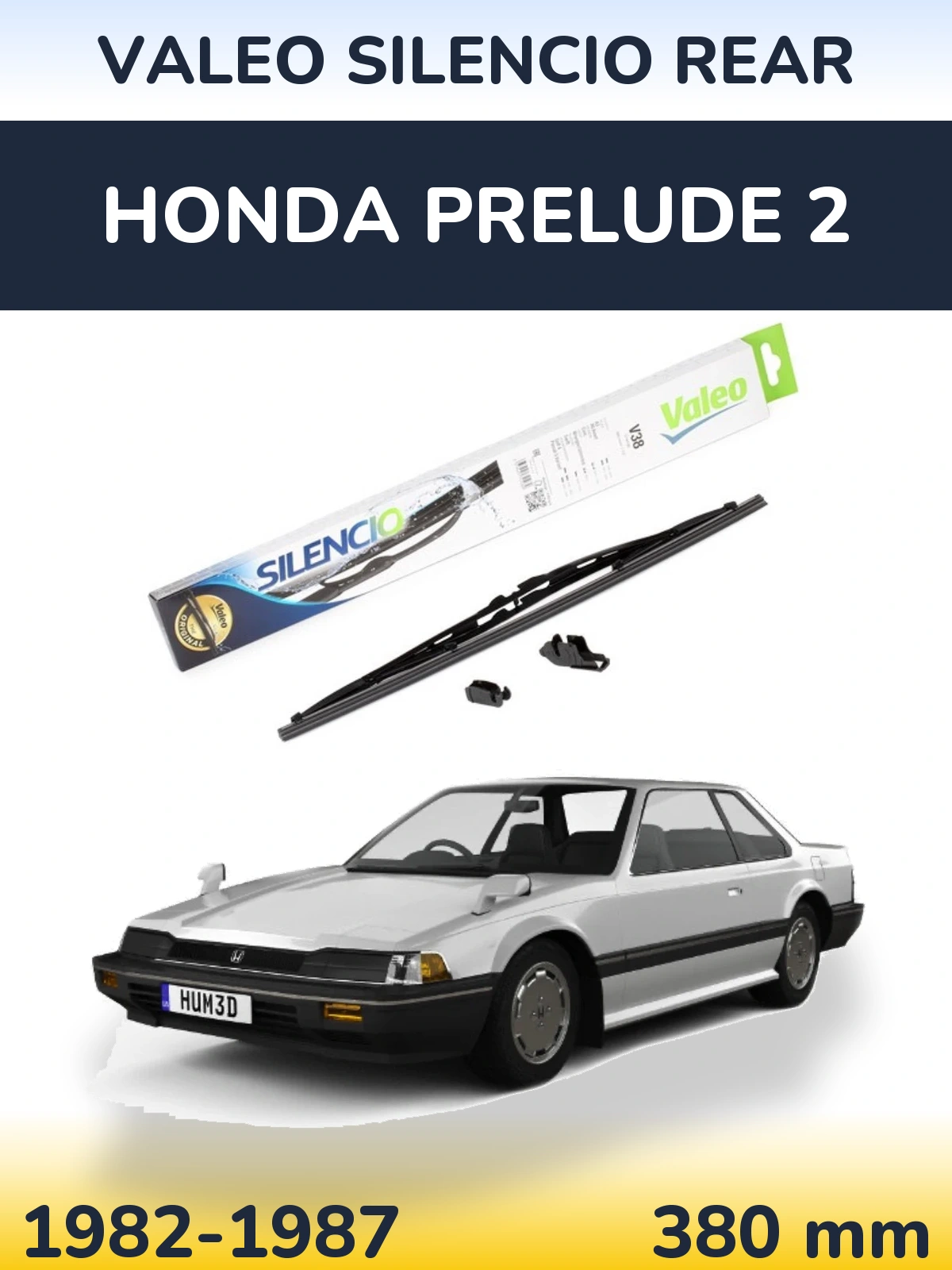 Задний дворник Valeo Silencio Rear 380 мм для Honda Prelude 2 1982-1987