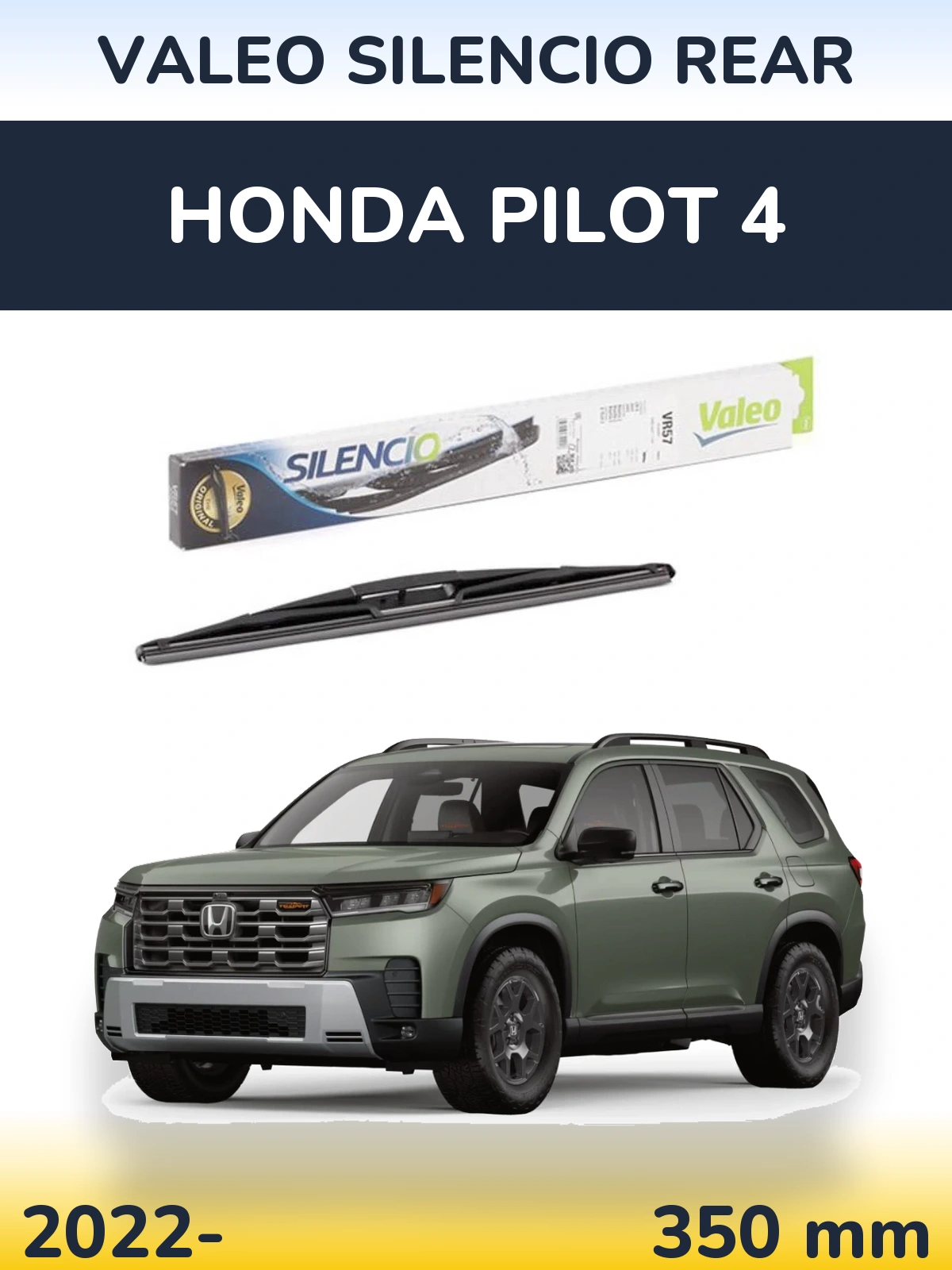 Tylna wycieraczka Valeo Silencio Rear 345 mm do Honda Pilot 4 2022-2026