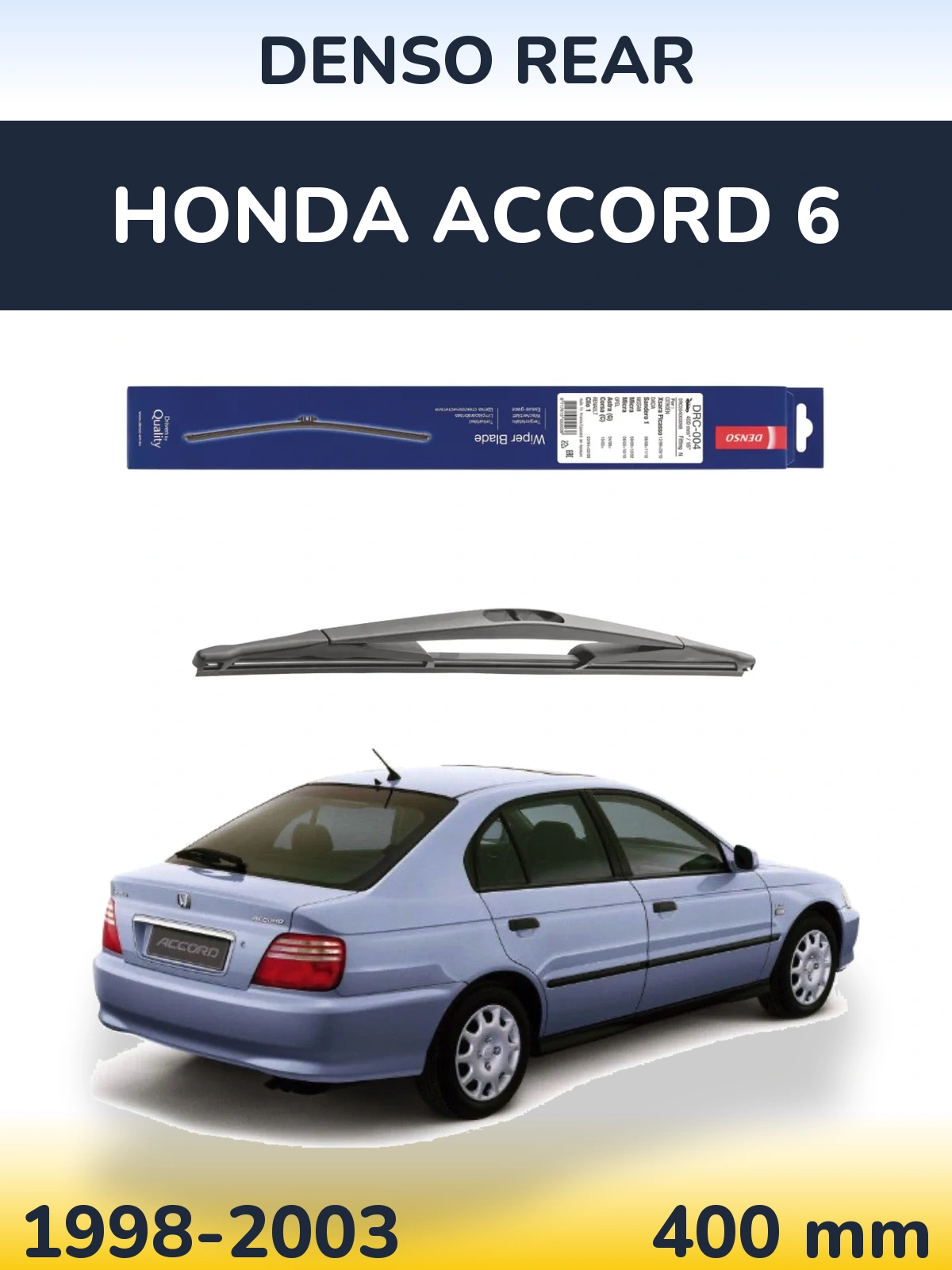 Rear wiper blade Denso Rear 400 mm for Honda Accord 6 1998-2003