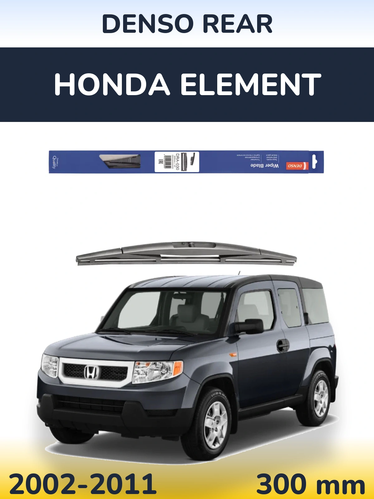 Rear wiper blade Denso Rear 300 mm for Honda Element 2002-2011
