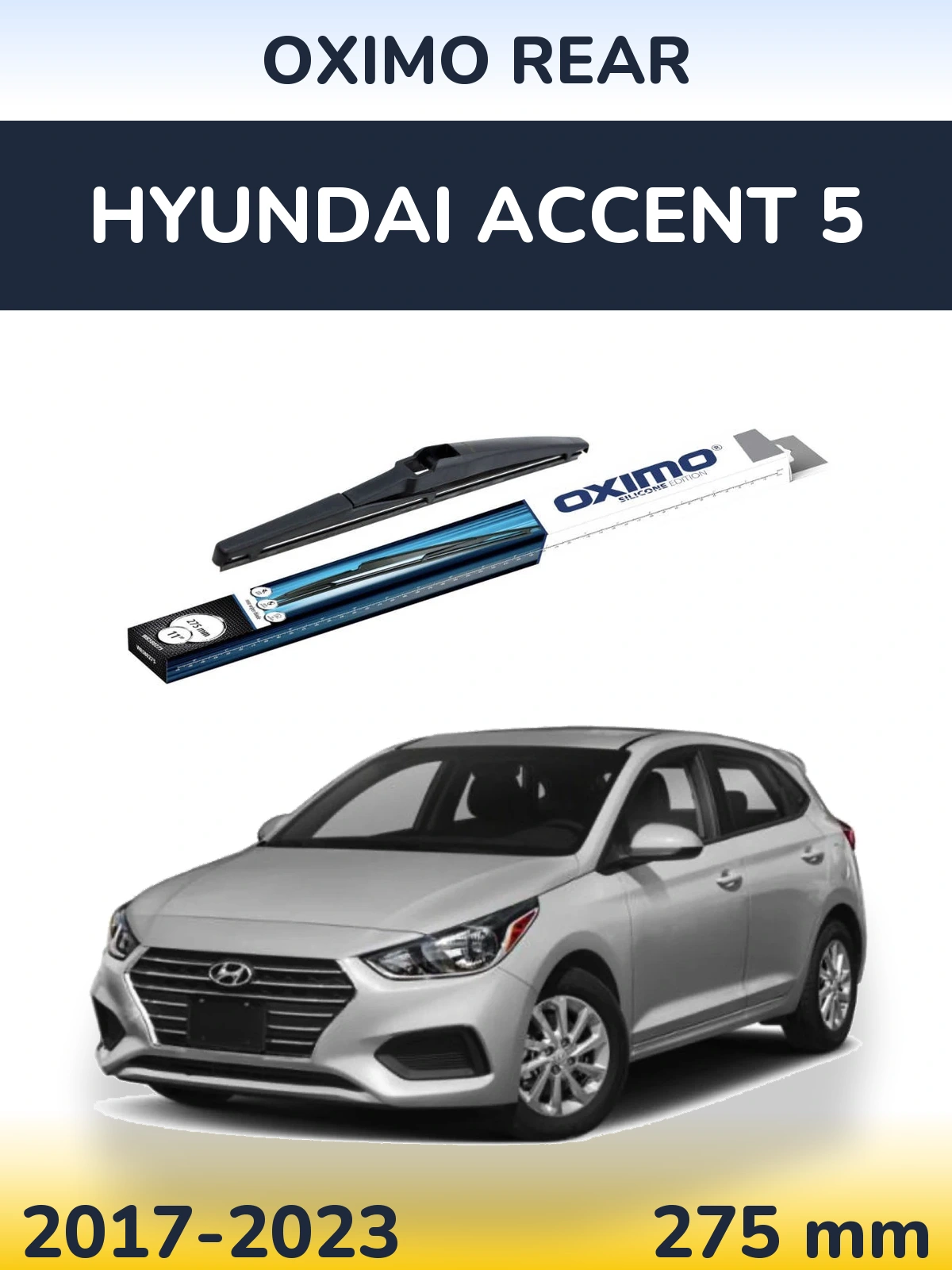 Rear wiper blade Oximo Rear 280 mm for Hyundai Accent 5 2017-2023