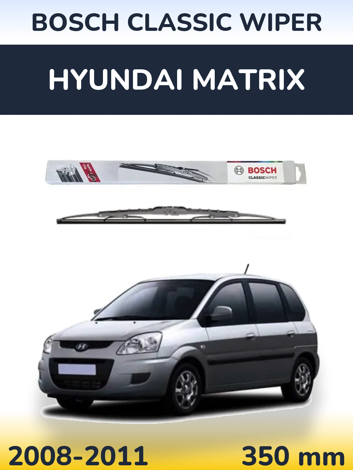 Tylna wycieraczka BOSCH Classic Wiper 340 mm do Hyundai Matrix 2008-2011
