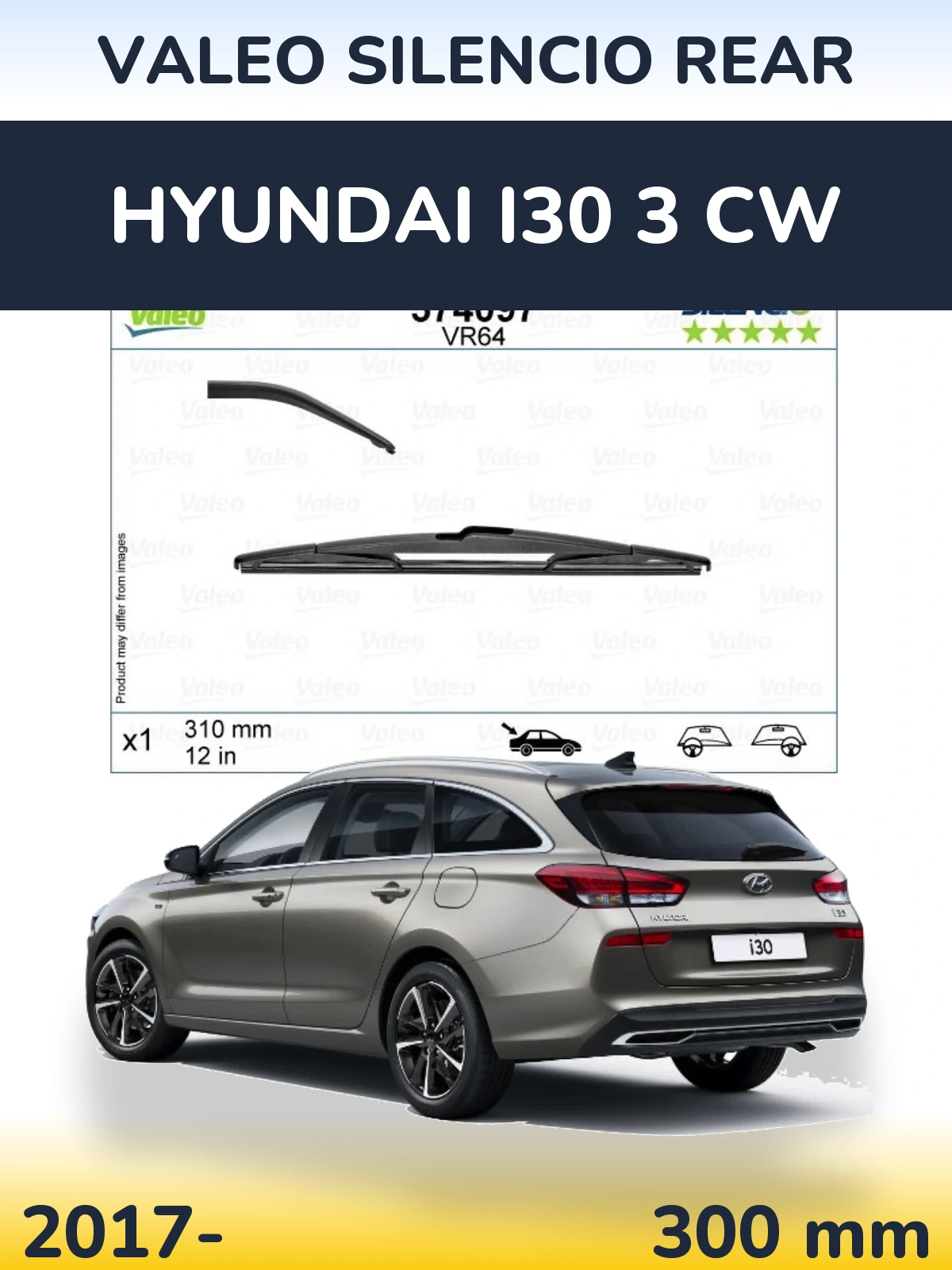 Tylna wycieraczka Valeo Silencio Rear 310 mm do Hyundai i30 3 CW 2017-2026