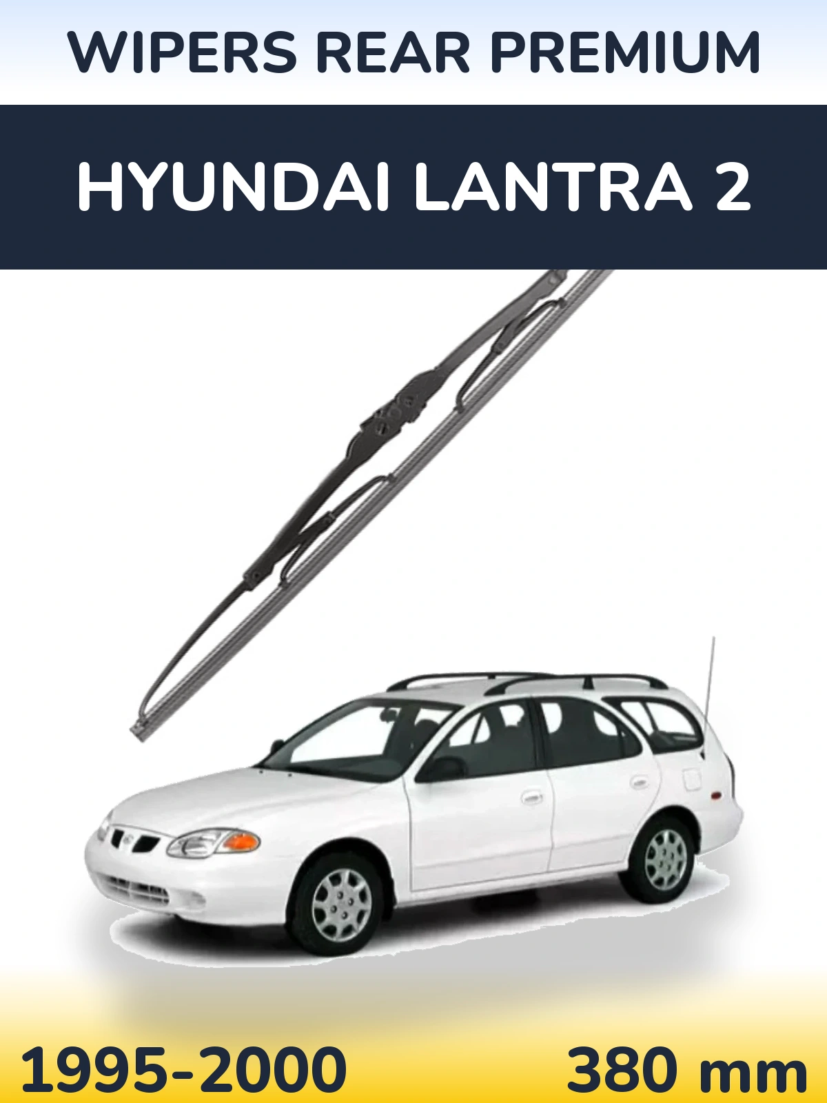 Rear wiper blade WIPERS REAR PREMIUM 380 mm for Hyundai Lantra 2 1995-2000