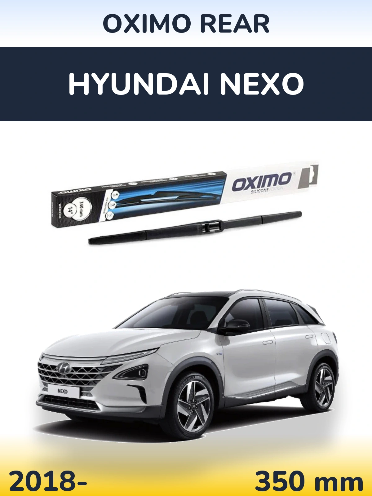 Rear wiper blade Oximo Rear 350 mm for Hyundai Nexo 2018-2026