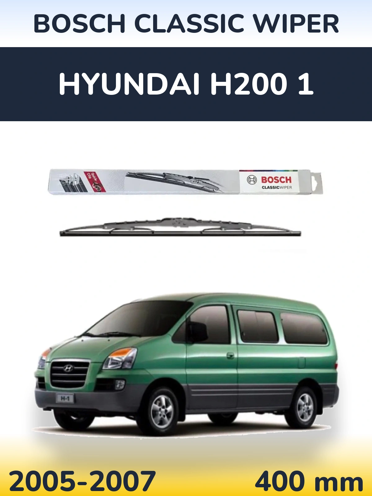 Задний дворник BOSCH Classic Wiper 400 мм для Hyundai H200 1 2005-2007