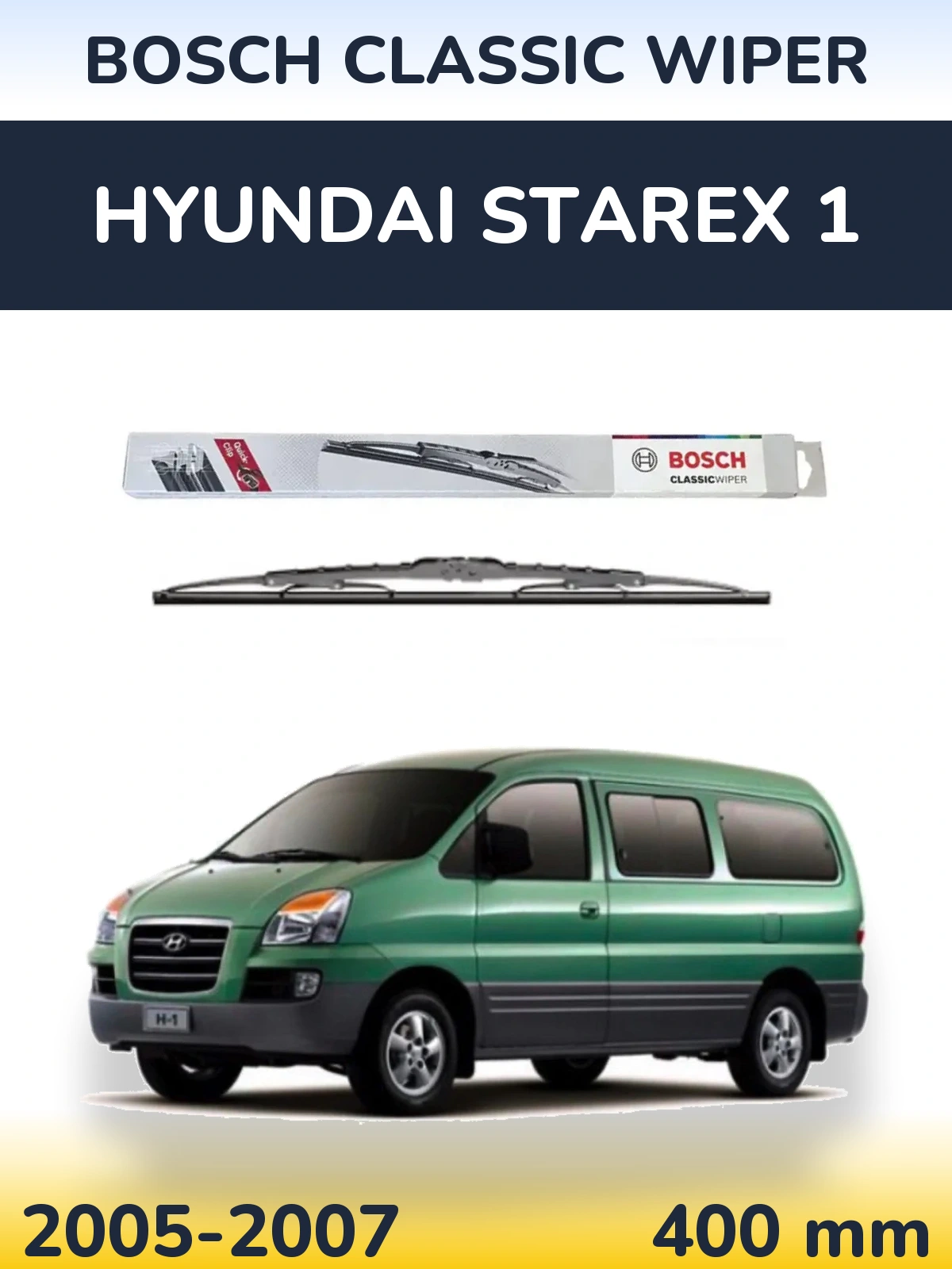 Tylna wycieraczka BOSCH Classic Wiper 400 mm do Hyundai Starex 1 2005-2007