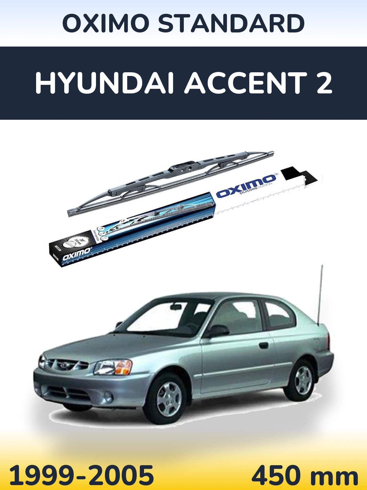 Tylna wycieraczka Oximo Standard 450 mm do Hyundai Accent 2 1999-2005