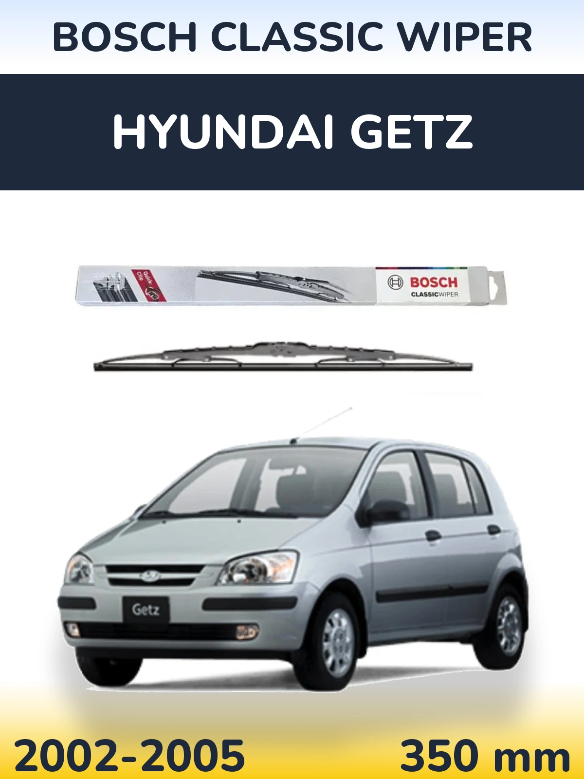 Tylna wycieraczka BOSCH Classic Wiper 340 mm do Hyundai Getz 2002-2005