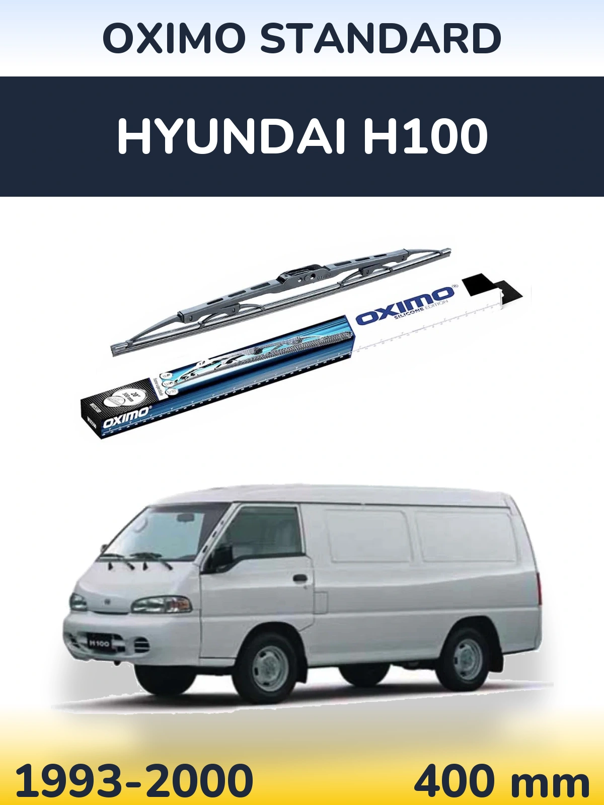 Rear wiper blade Oximo Standard 400 mm for Hyundai H100 1993-2000