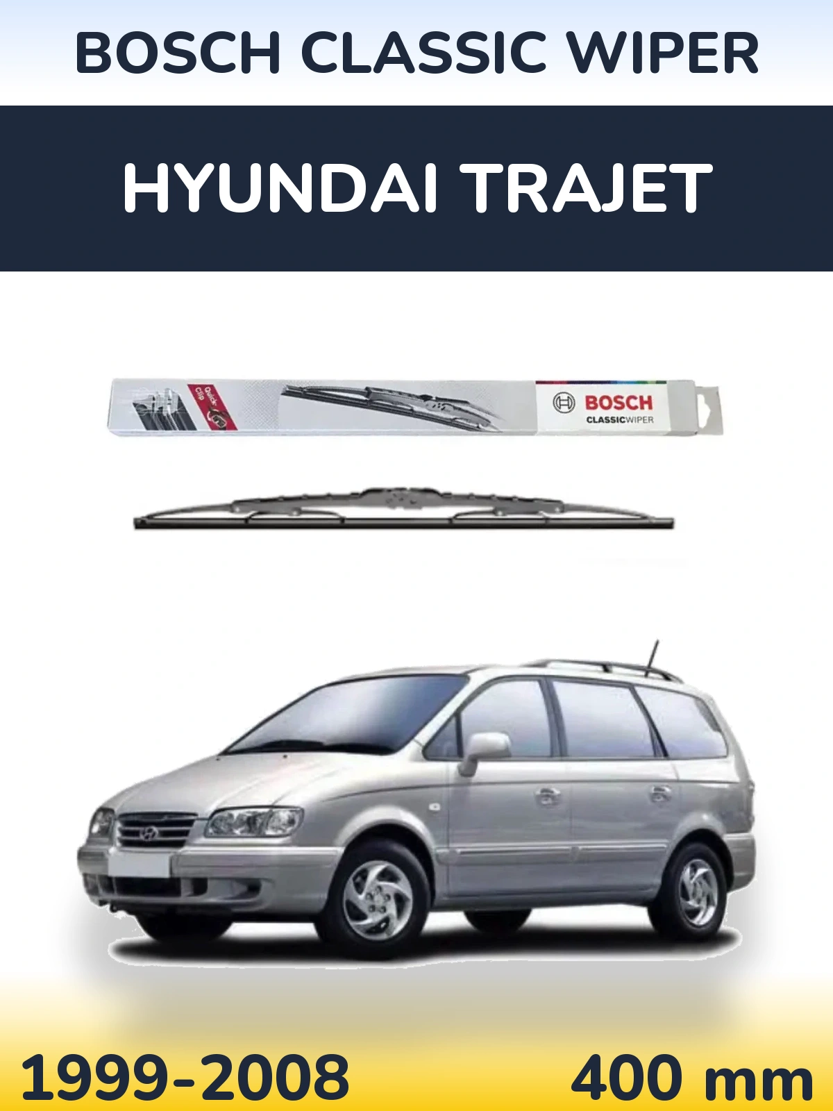 Задний дворник BOSCH Classic Wiper 400 мм для Hyundai Trajet 1999-2008
