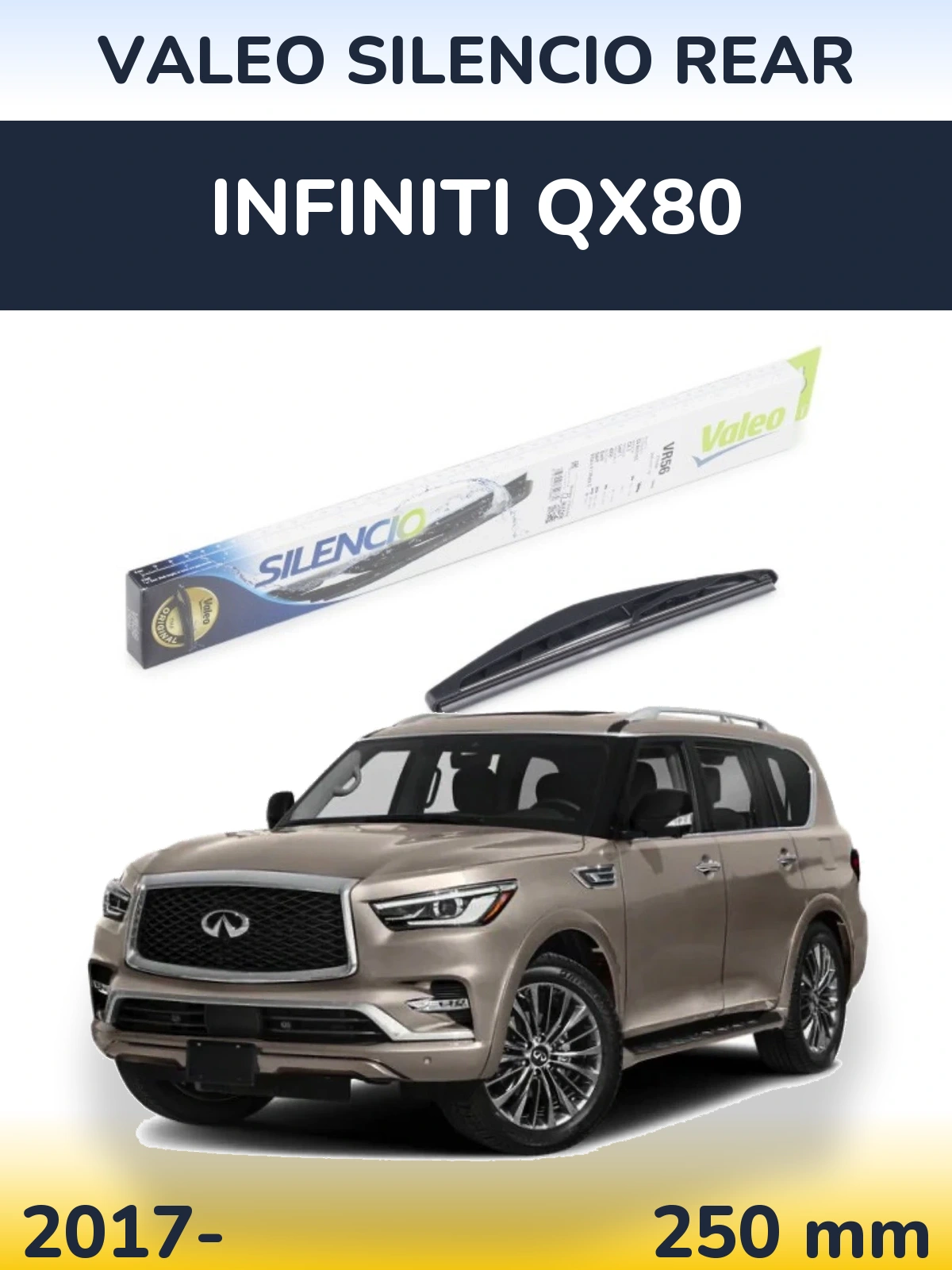 Tylna wycieraczka Valeo Silencio Rear 240 mm do Infiniti QX80 2017-2026