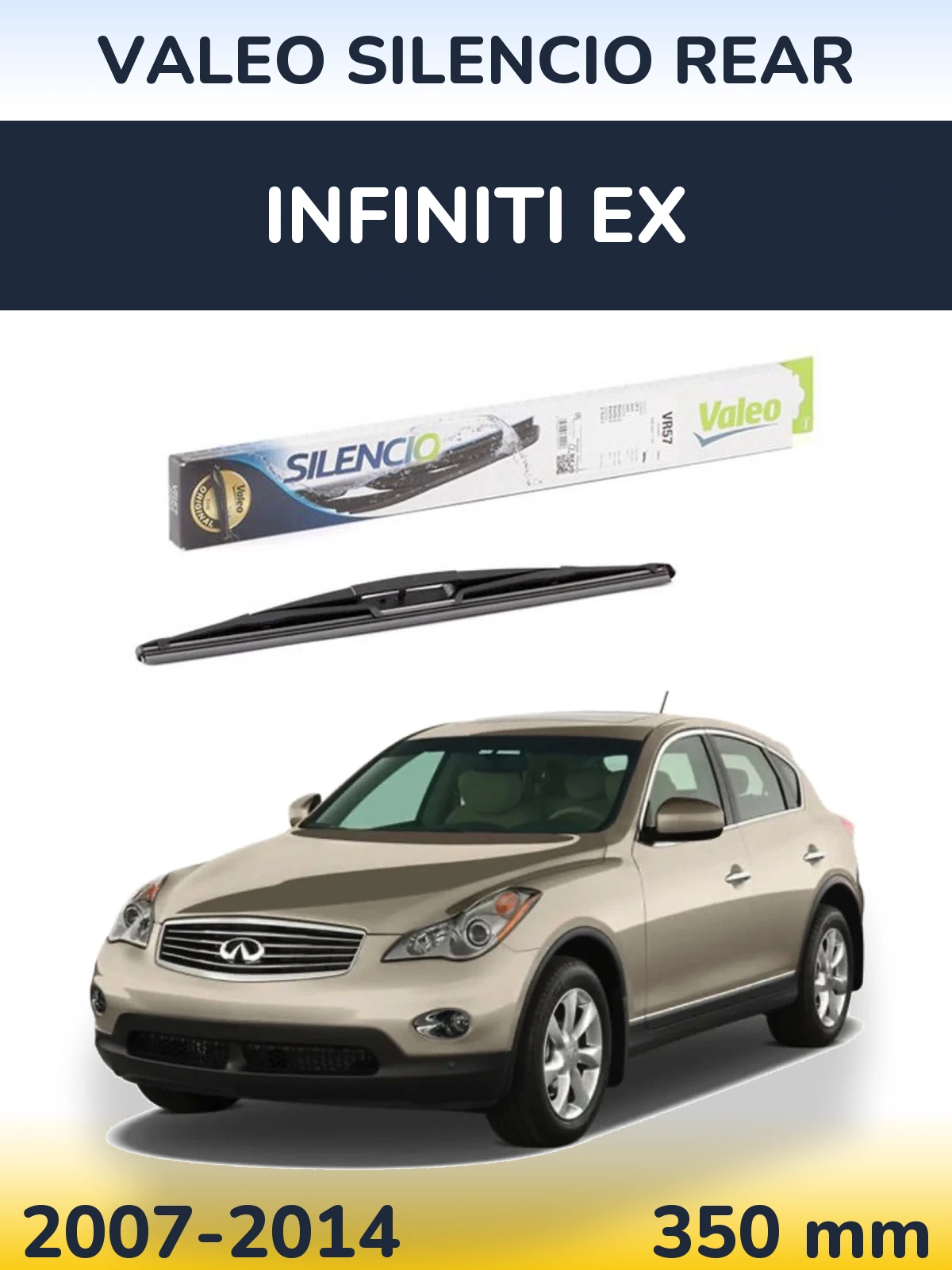 Rear wiper blade Valeo Silencio Rear 345 mm for Infiniti EX 2007-2014