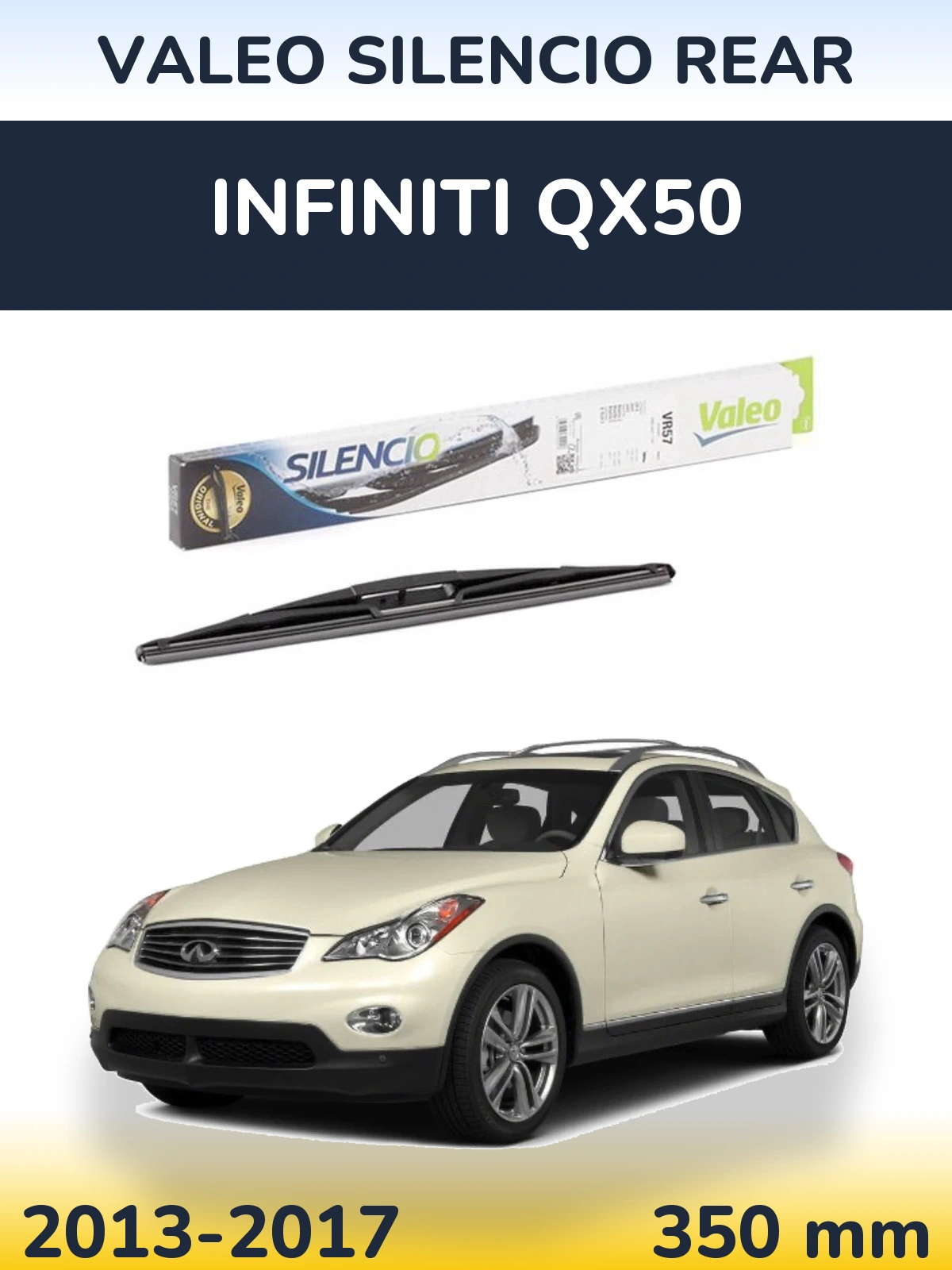 Rear wiper blade Valeo Silencio Rear 345 mm for Infiniti QX50 2013-2017