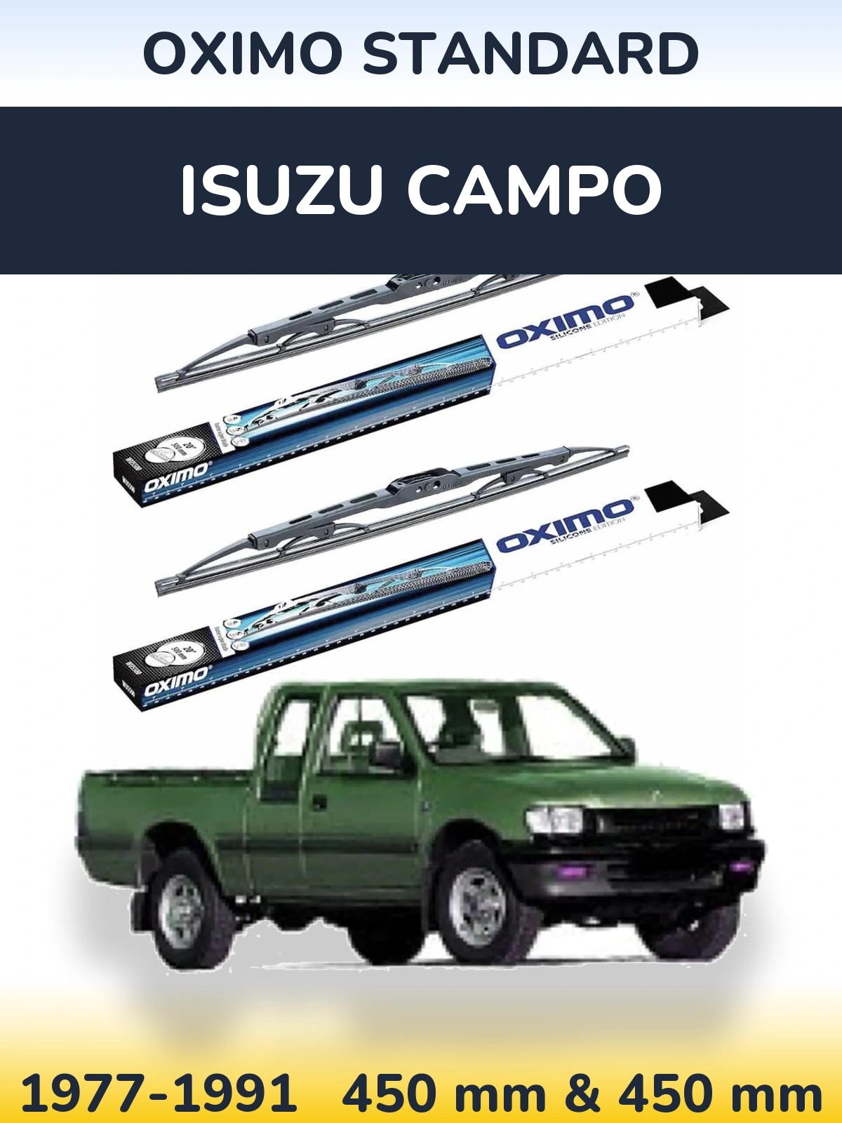 Komplet przednich wycieraczek Oximo Standard 450 & 450 mm do Isuzu Campo 1977-1991