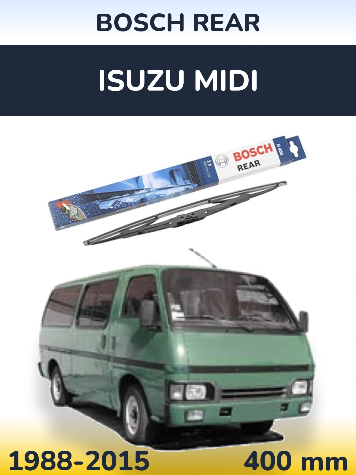 Rear wiper blade BOSCH Rear 400 mm for Isuzu Midi 1988-2015